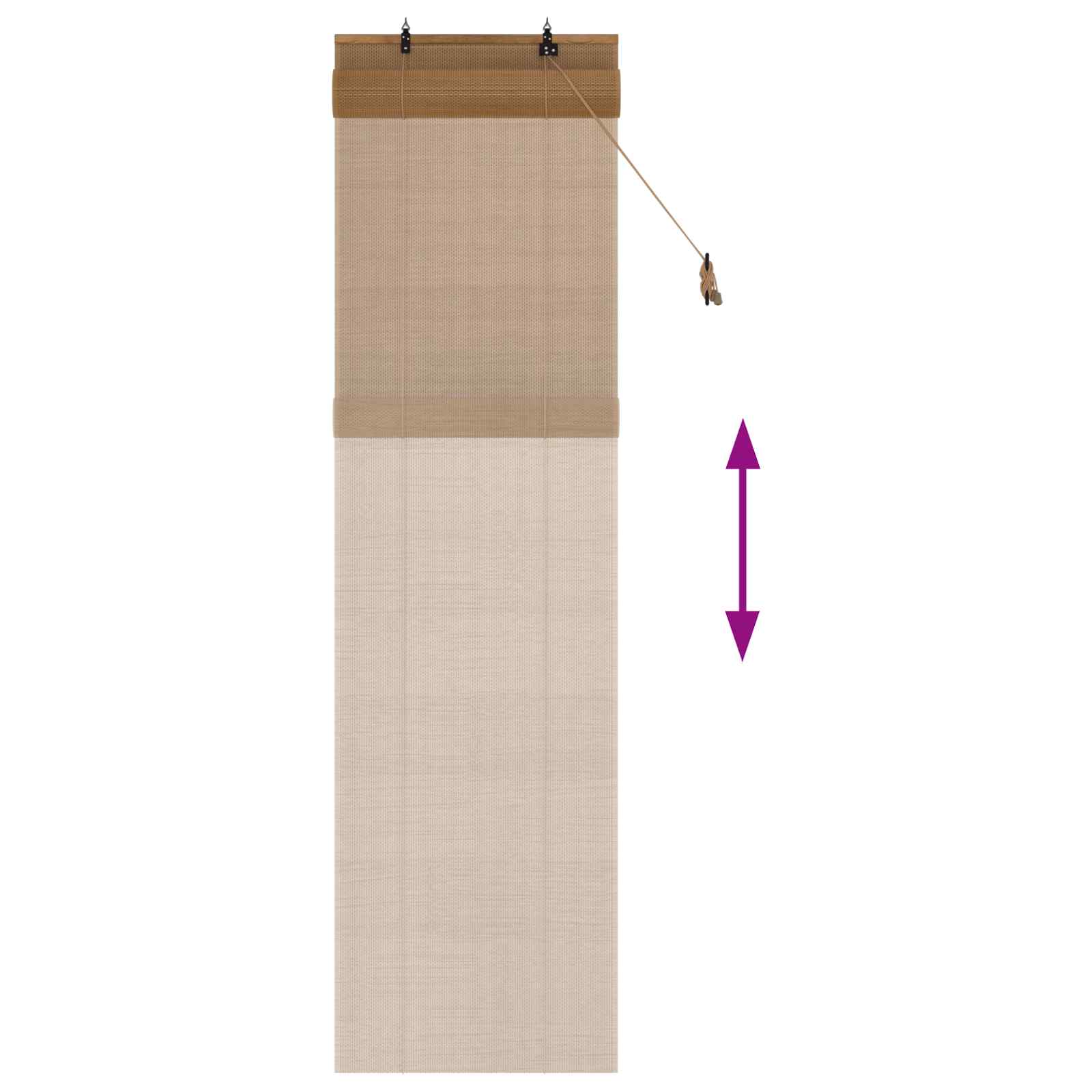 Roletas Ruda 70 x 220 cm Bambukas