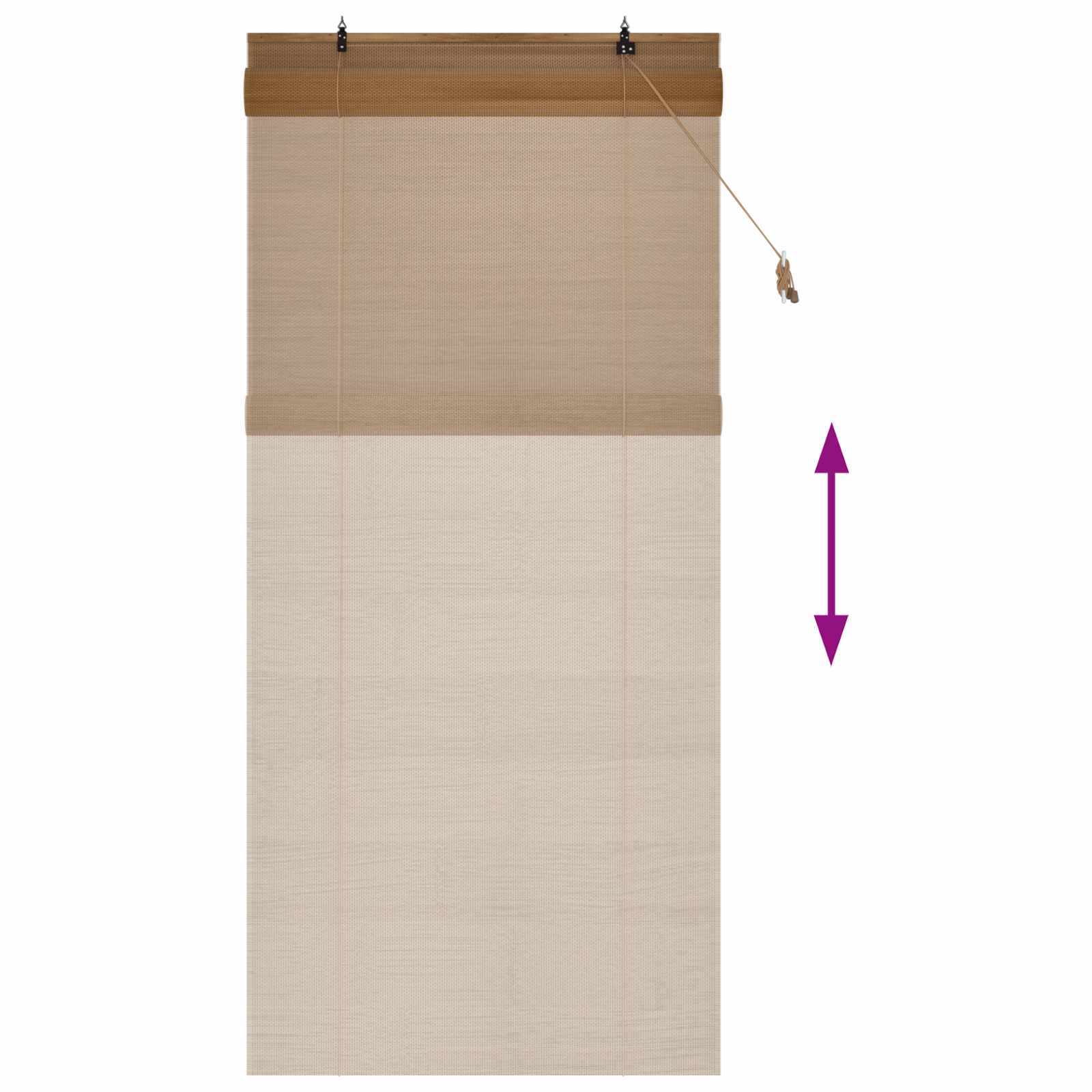 Roletas Ruda 110 x 220 cm Bambukas