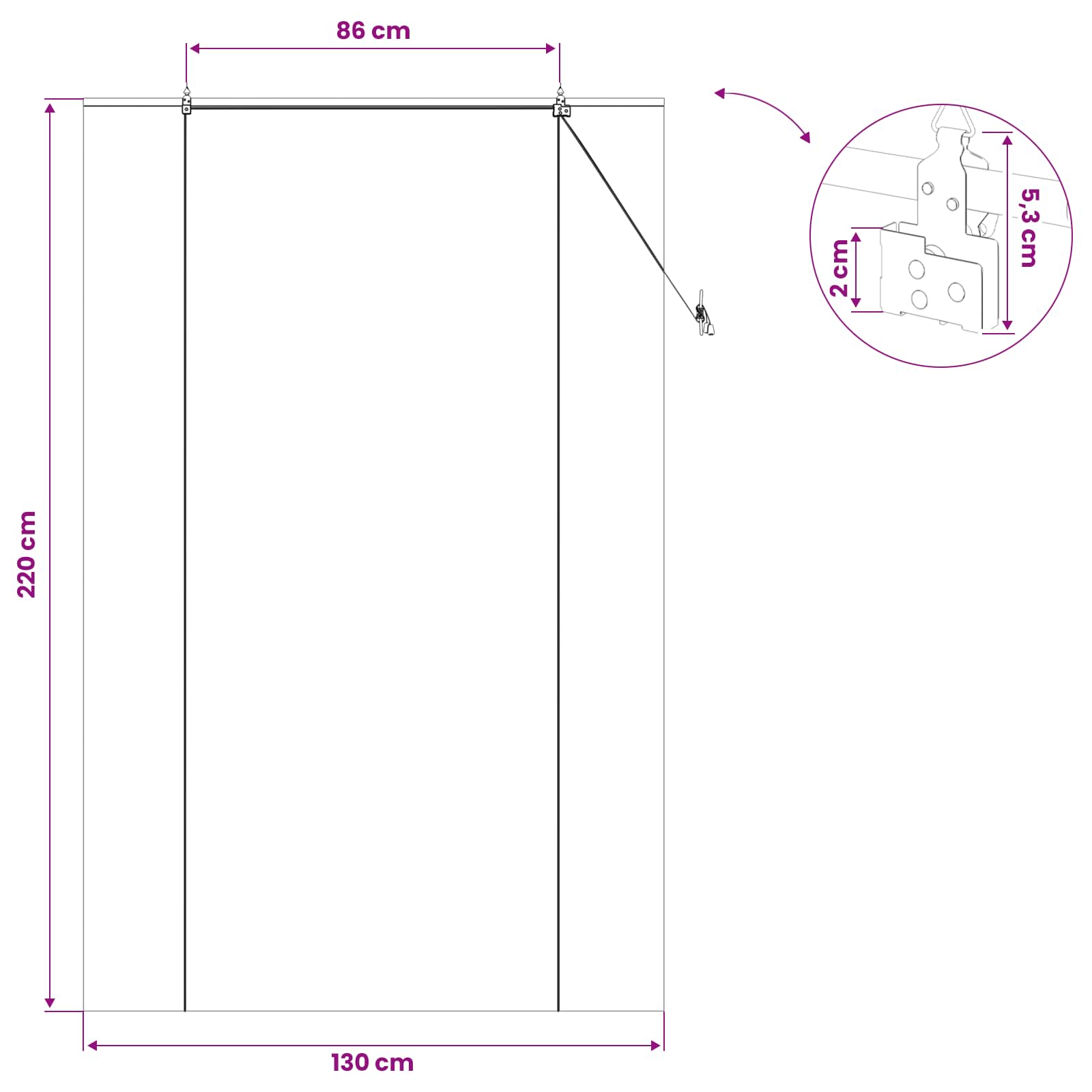 Roletas Ruda 130 x 220 cm Bambukas