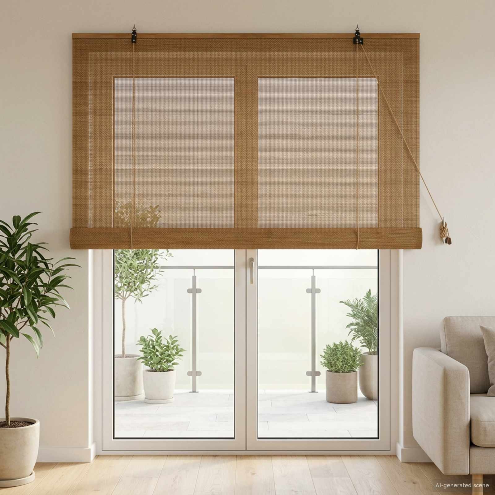 Roletas Ruda 150 x 220 cm Bambukas