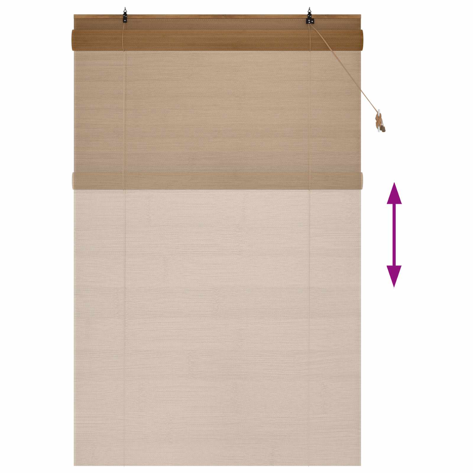 Roletas Ruda 150 x 220 cm Bambukas