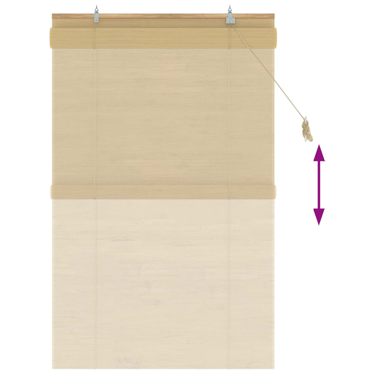 Roletas Natūrali 90 x 160 cm Bambukas