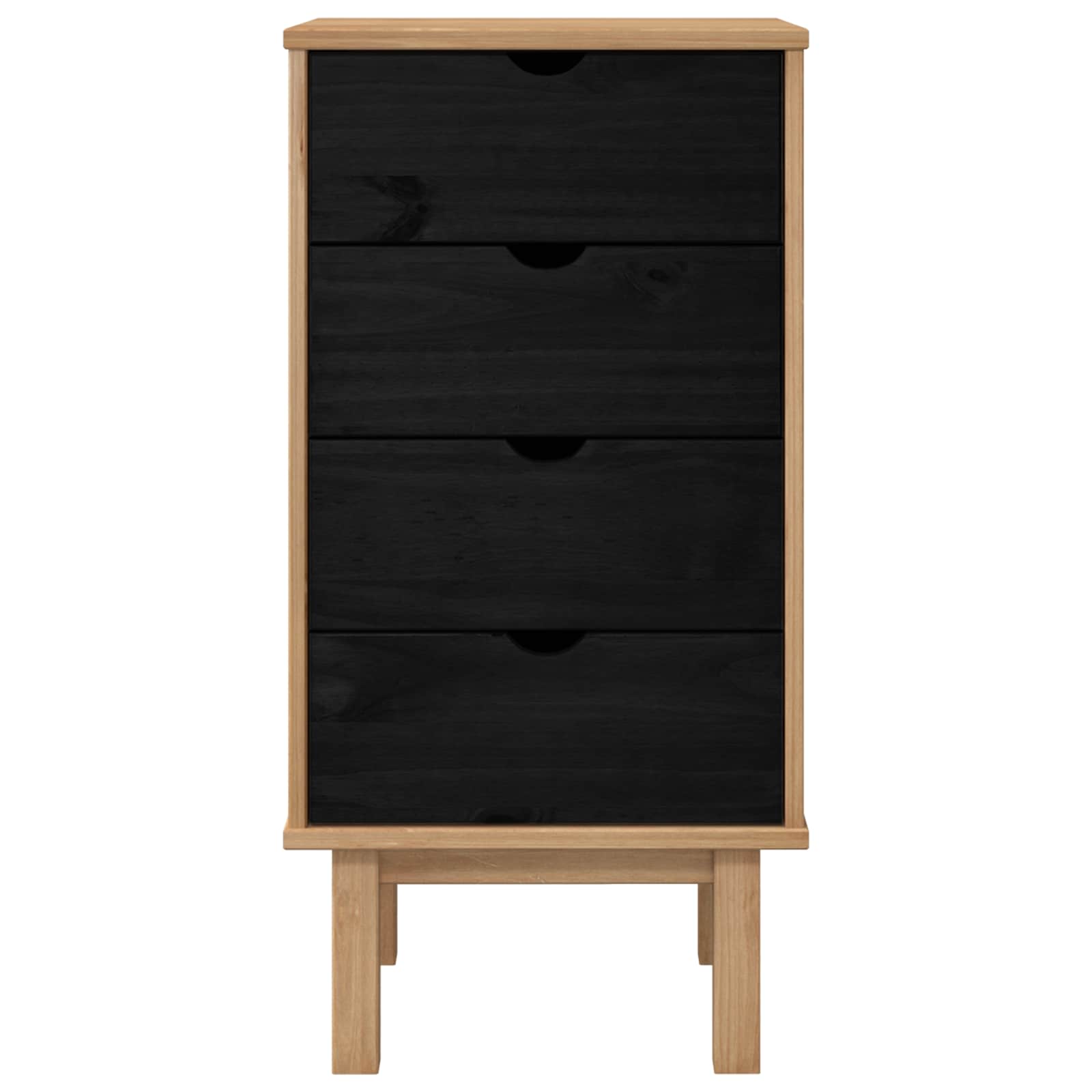 Ištraukalas spinta su stalčių OTTA Juoda 45 x 39 x 90 cm