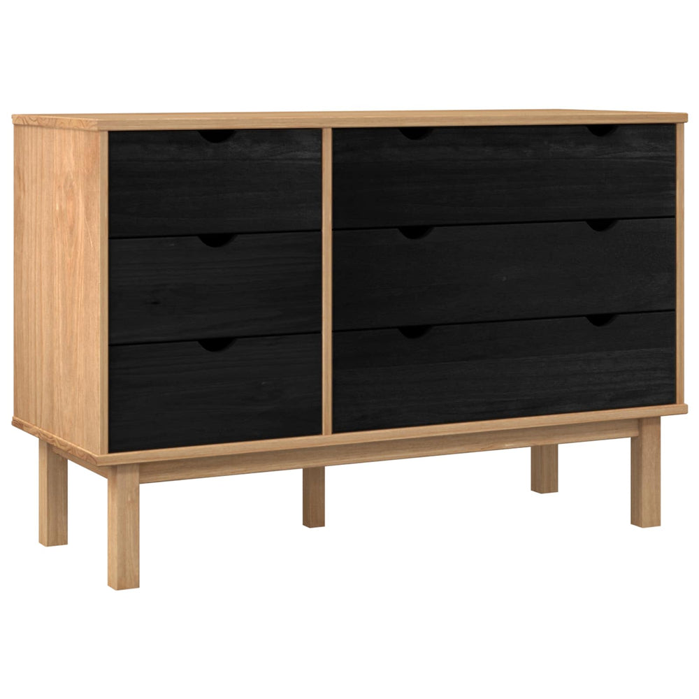 Stalčių spintelė su stalčių OTTA Juoda 111 x 43 x 73,5 cm