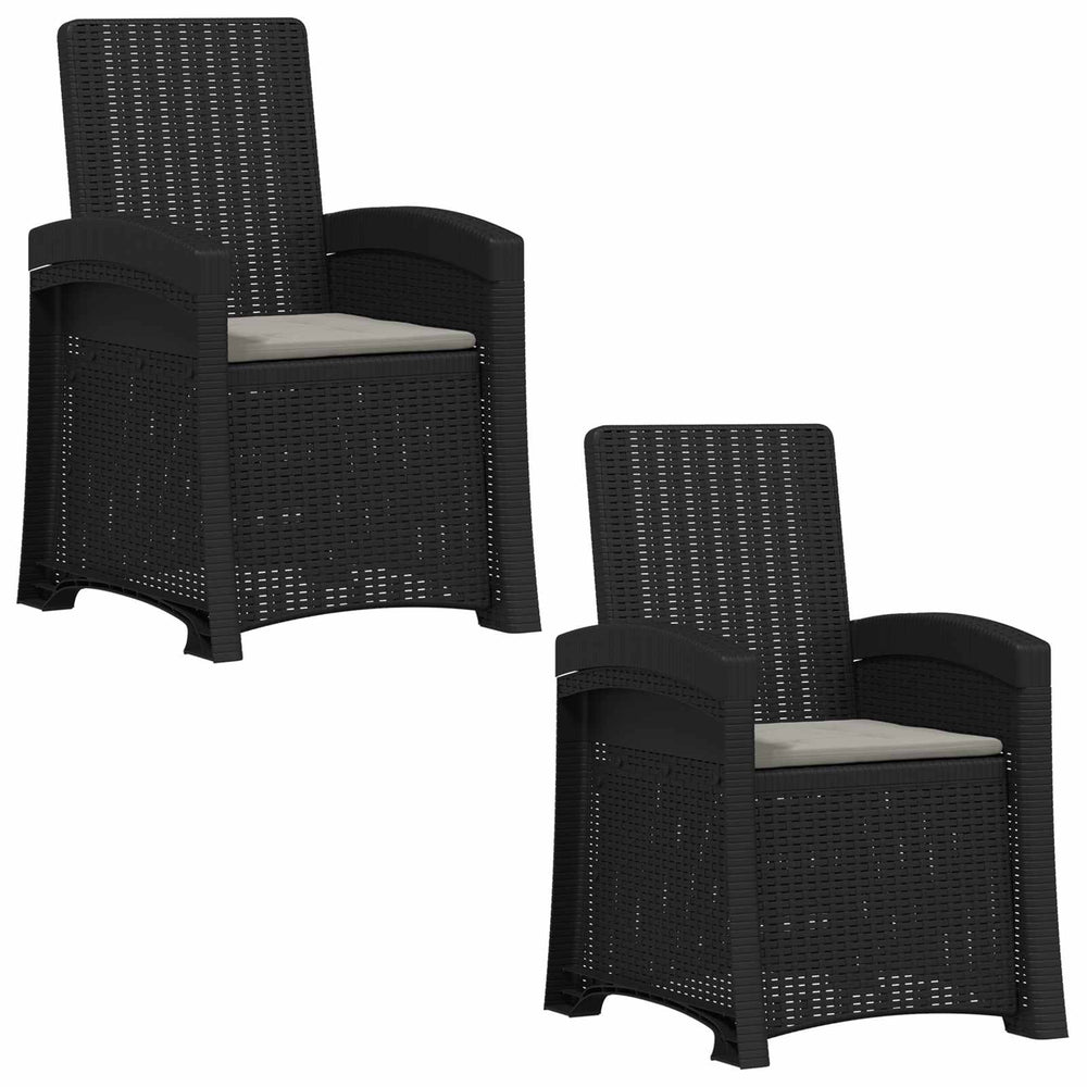 Atlošiamas sodo krėslas su rataniniu vaizdu 2 pcs