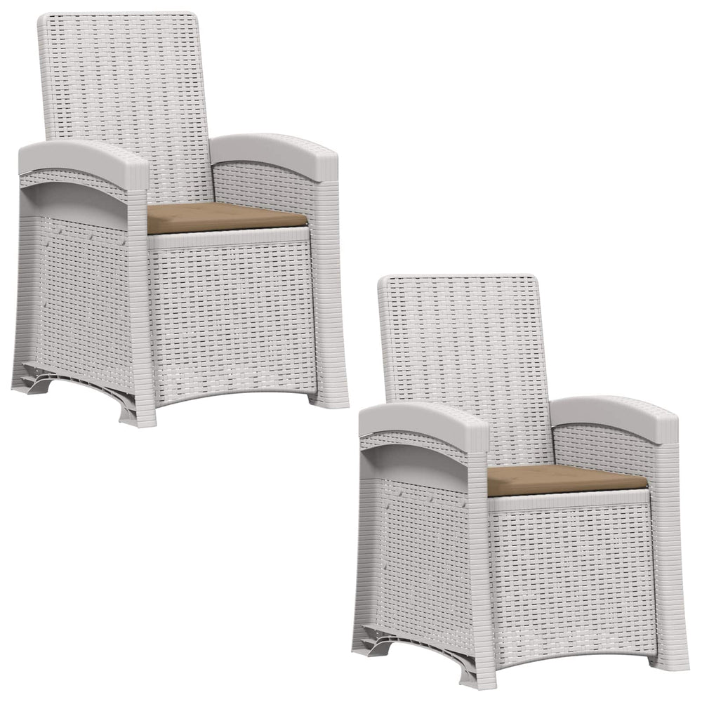 Atlošiamas sodo krėslas su rataniniu vaizdu 2 pcs