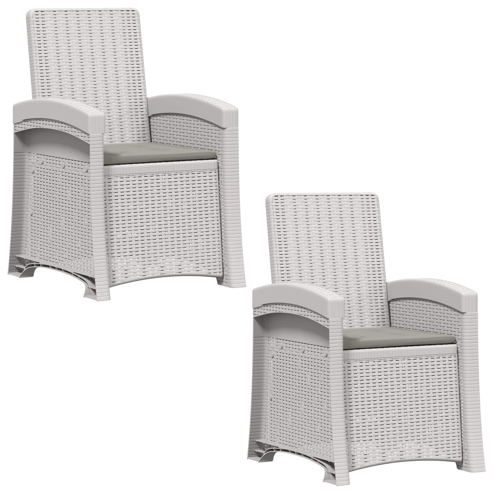 Atlošiamas sodo krėslas su rataniniu vaizdu 2 pcs