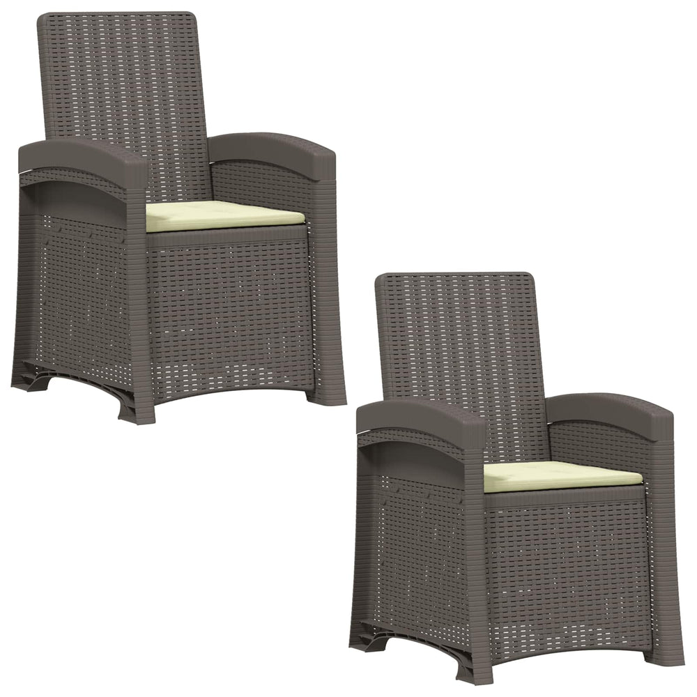 Atlošiamas sodo krėslas su rataniniu vaizdu 2 pcs