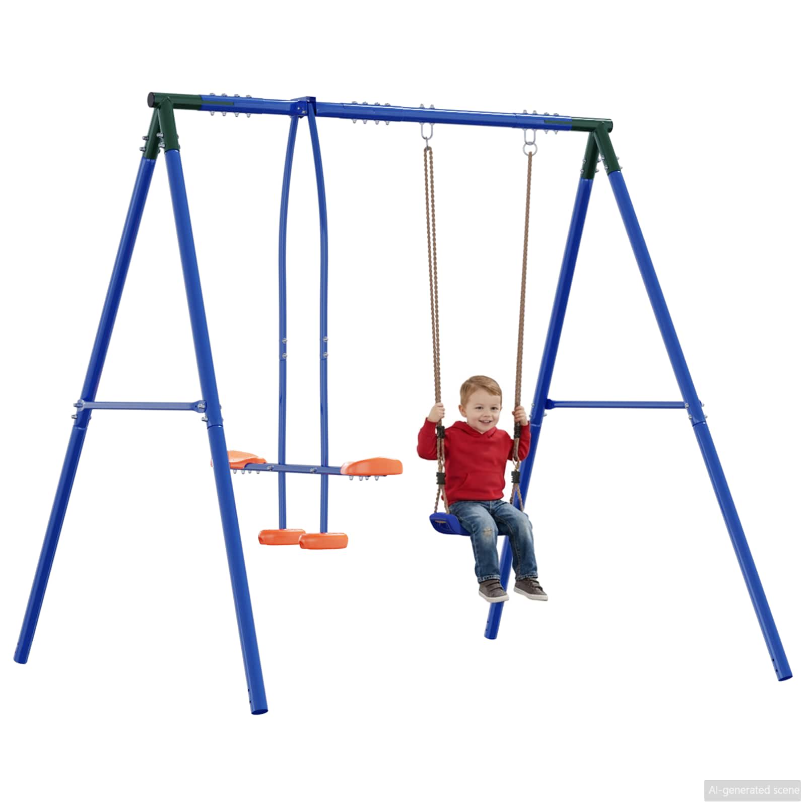 Lauko sūpynių rėmas su glideriu, skirtas iki 3 vaikų