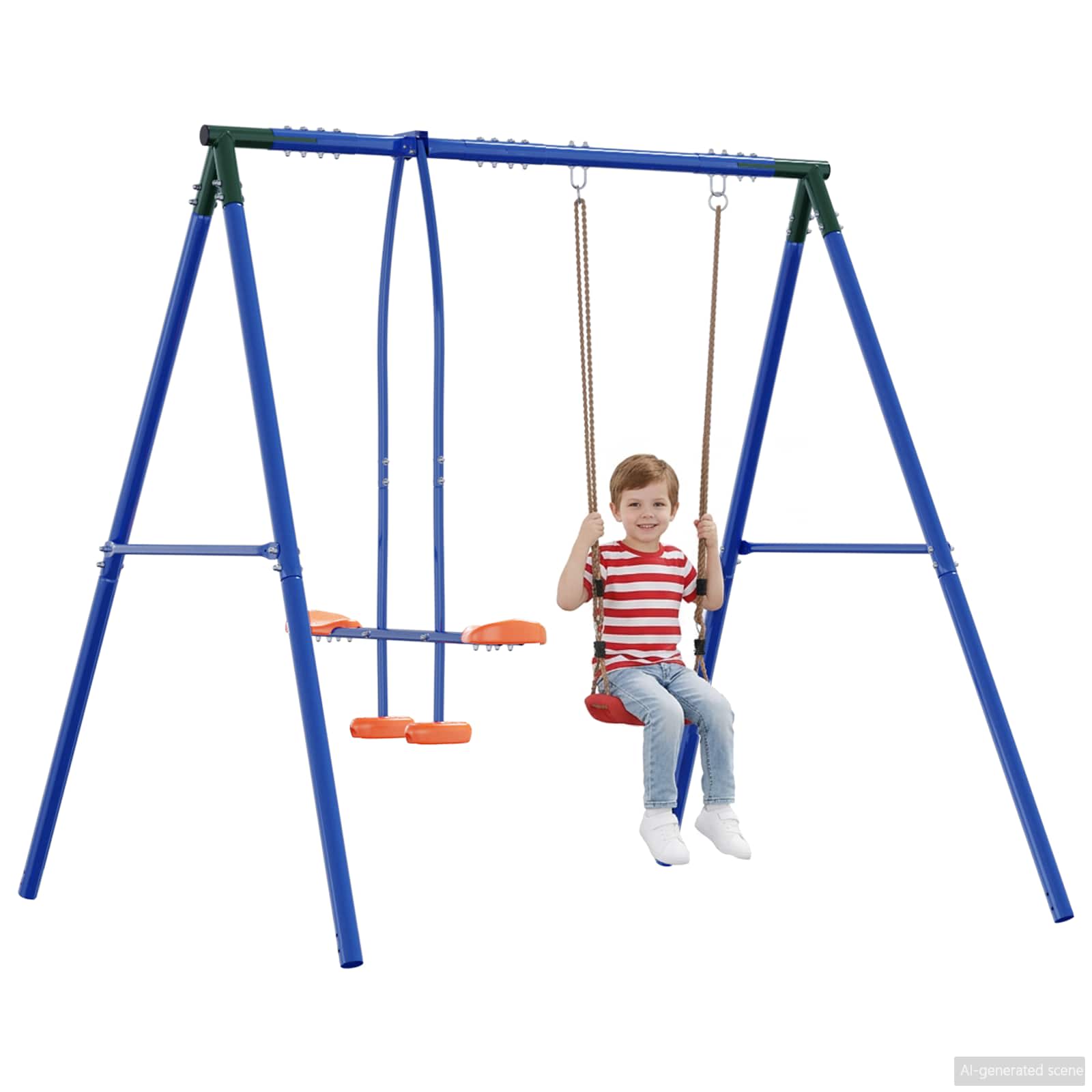 Lauko sūpynių rėmas su glideriu, skirtas iki 3 vaikų