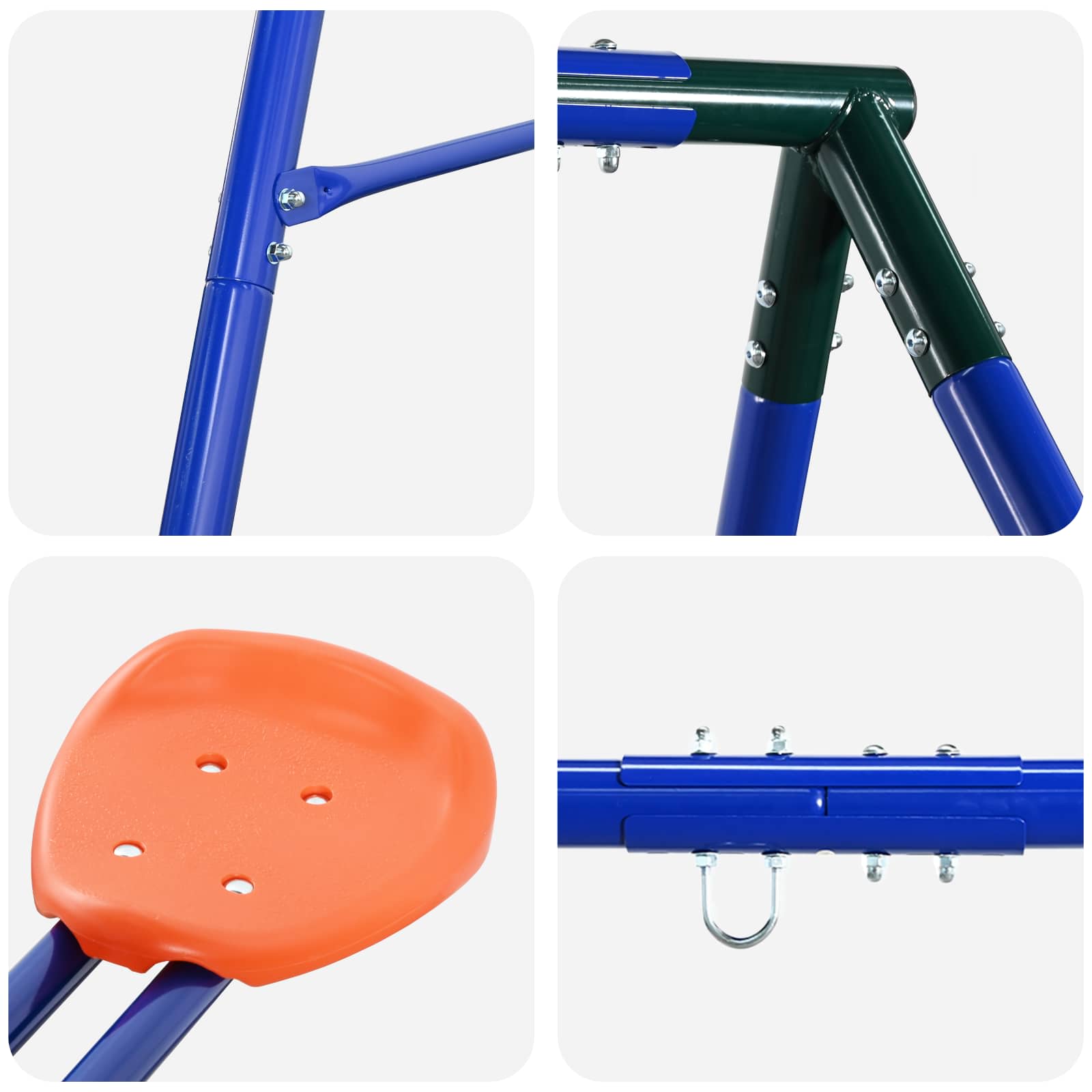Lauko sūpynių rėmas su supimo kėde skirtas iki 5 vaikų