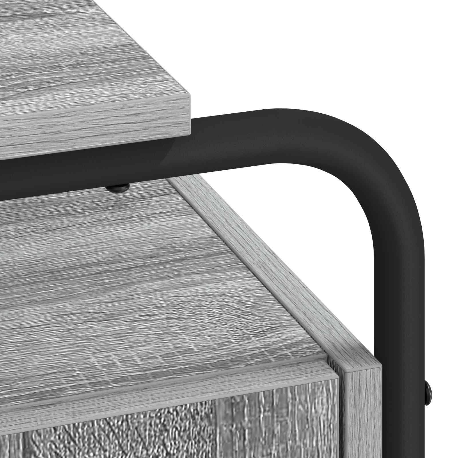 Stalas su saugojimo vieta Pilka Sonoma 120 x 50.5 x 75.5 cm