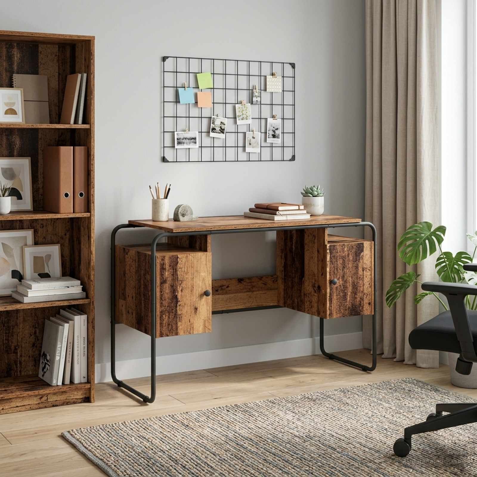 Stalas su saugojimo vieta Ąžuolo mediena 120 x 50.5 x 75.5 cm