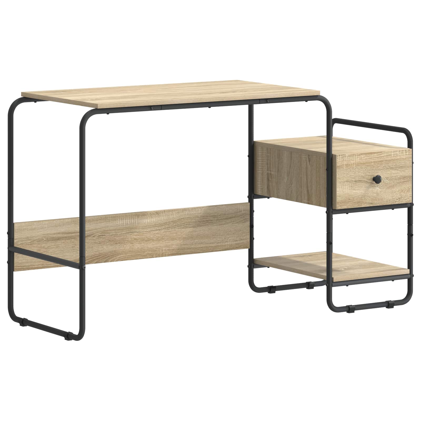 Stalas su saugojimo vieta Sonoma ąžuolas 131,5 x 50 x 75,5 cm