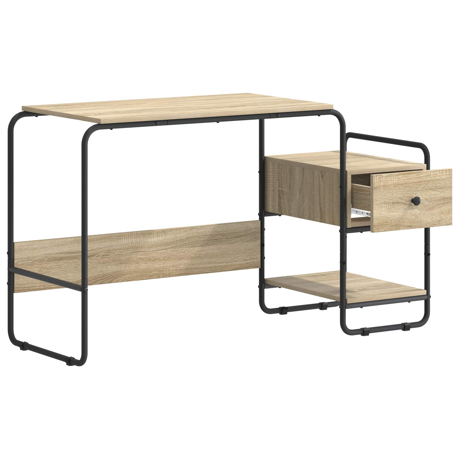 Stalas su saugojimo vieta Sonoma ąžuolas 131,5 x 50 x 75,5 cm