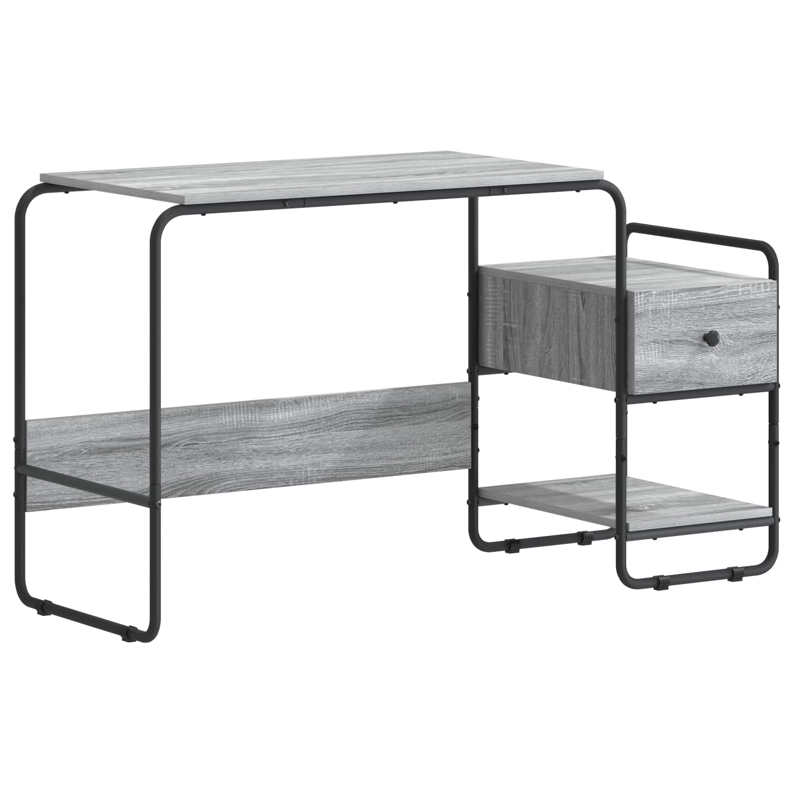 Stalas su saugojimo vieta Pilka Sonoma 131,5 x 50 x 75,5 cm