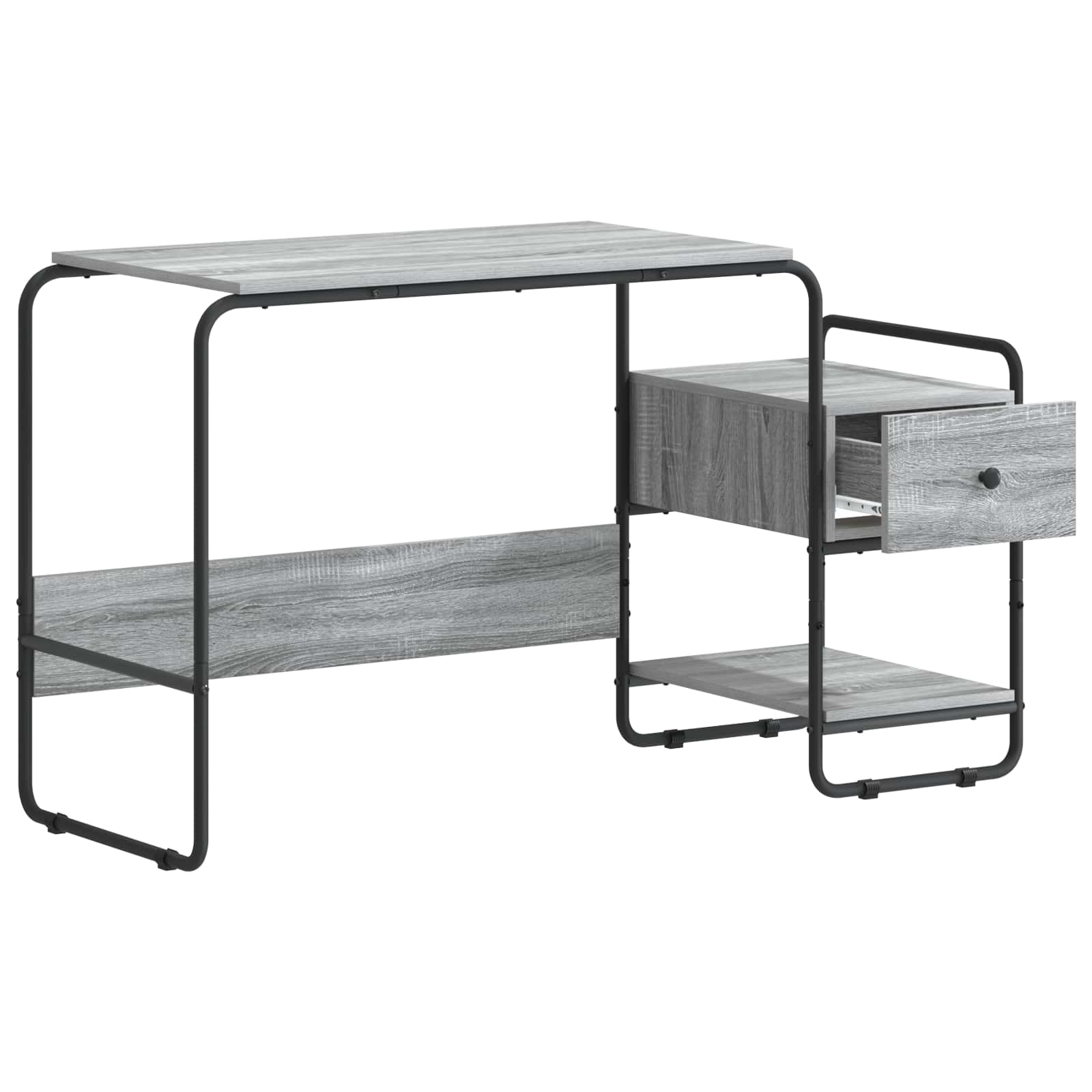 Stalas su saugojimo vieta Pilka Sonoma 131,5 x 50 x 75,5 cm