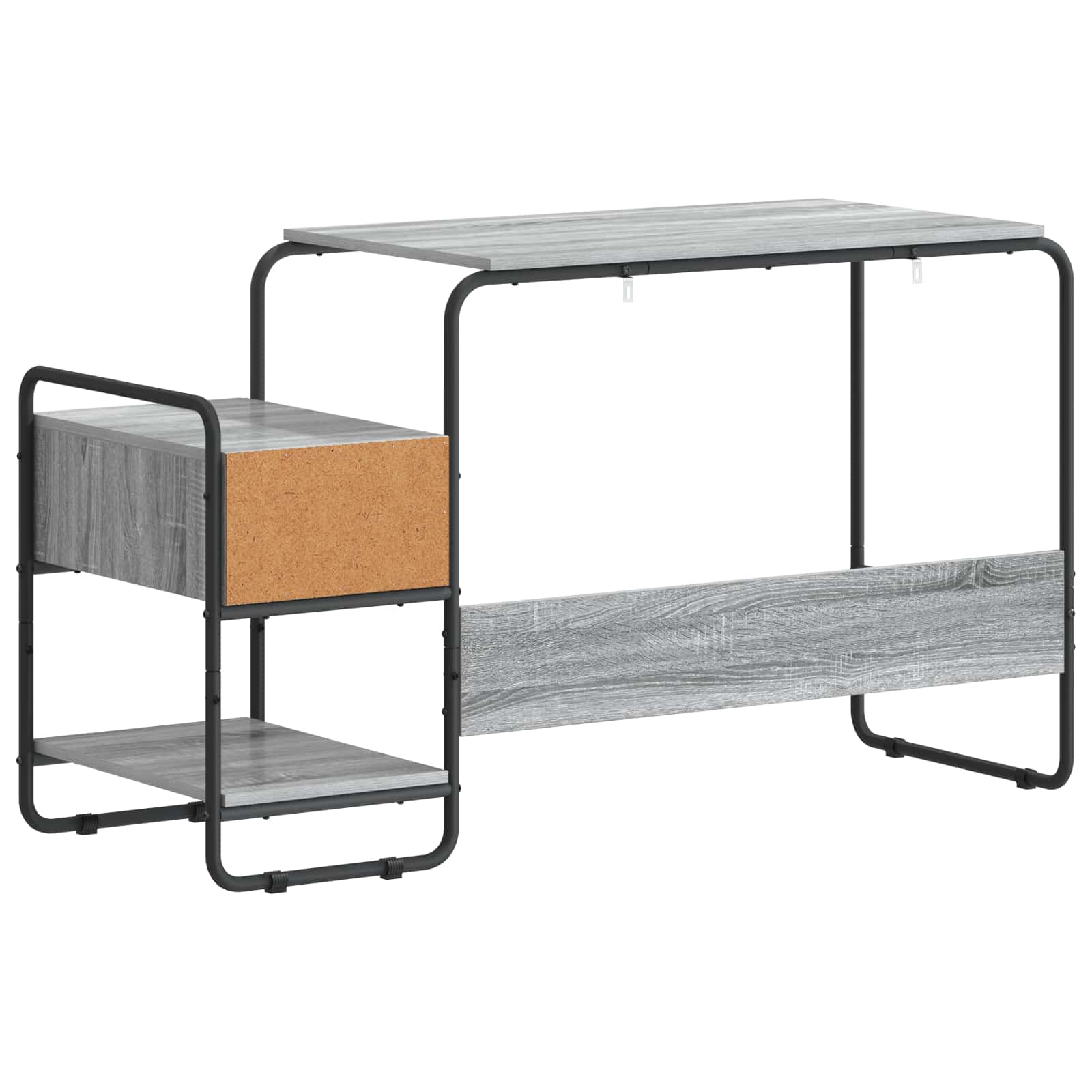 Stalas su saugojimo vieta Pilka Sonoma 131,5 x 50 x 75,5 cm