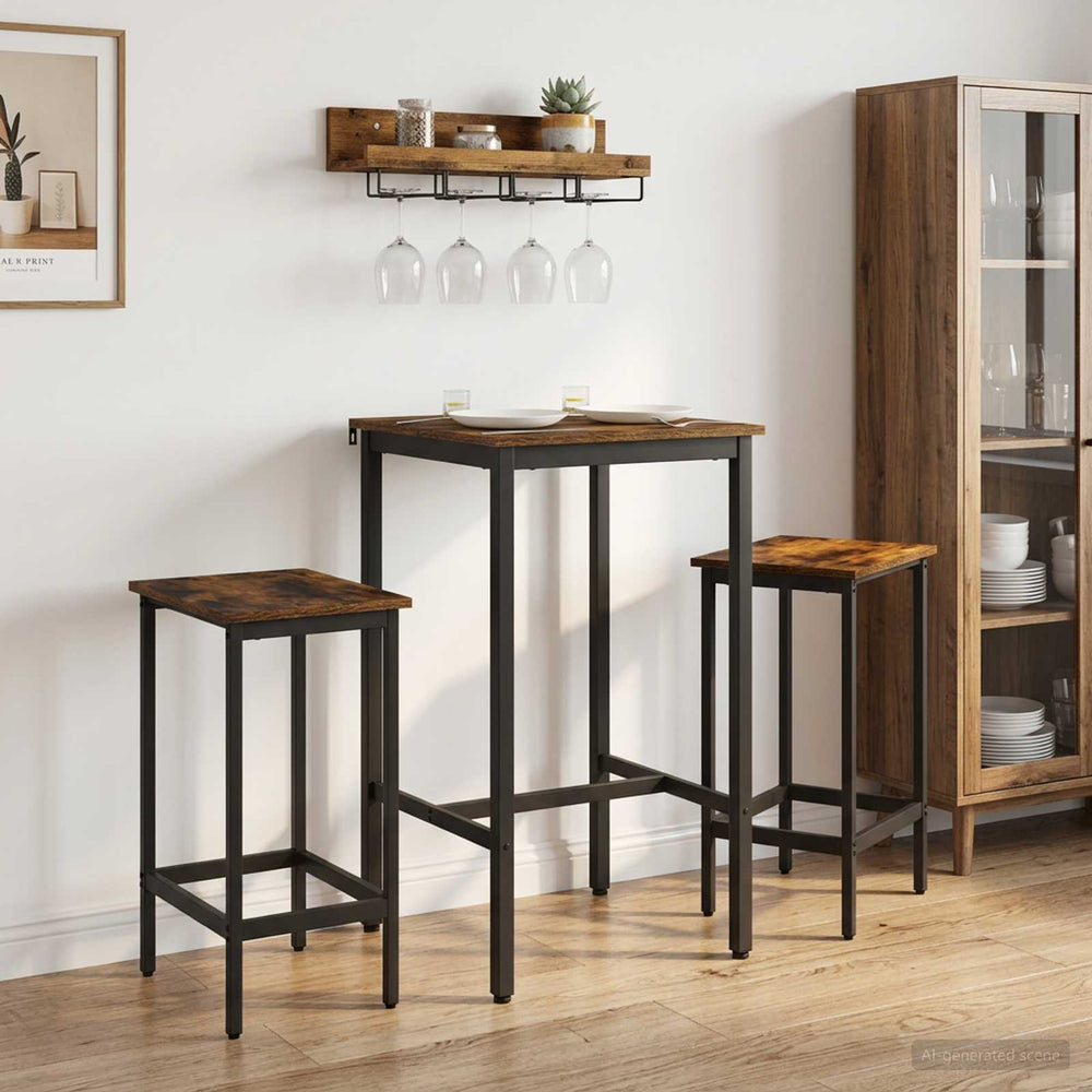 Baro stalas 52 x 52 x 110 cm Apdirbta mediena Dūminio ąžuolo