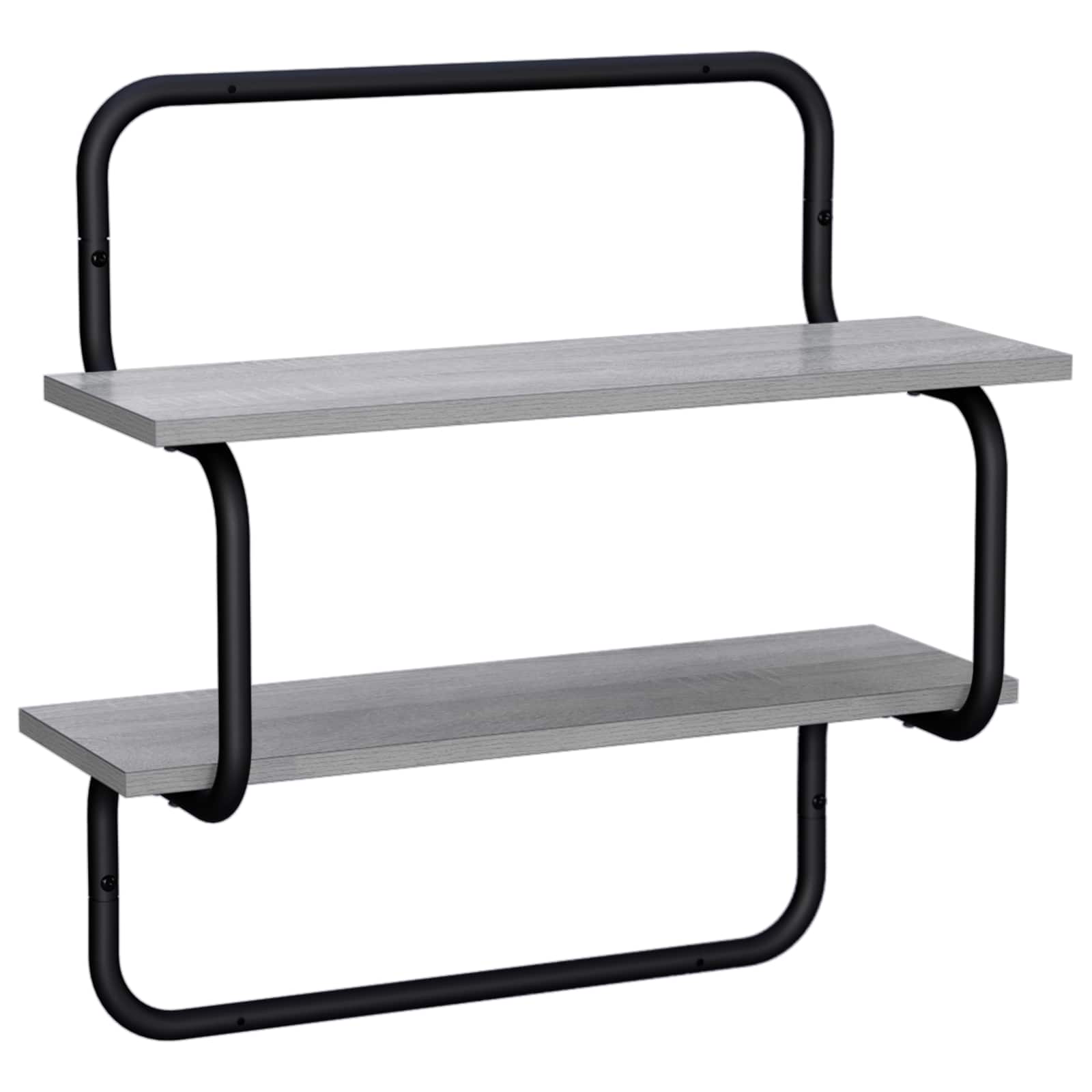 2 aukštų sieninė lentyna Pilka Sonoma 60 x 24,5 x 61 cm