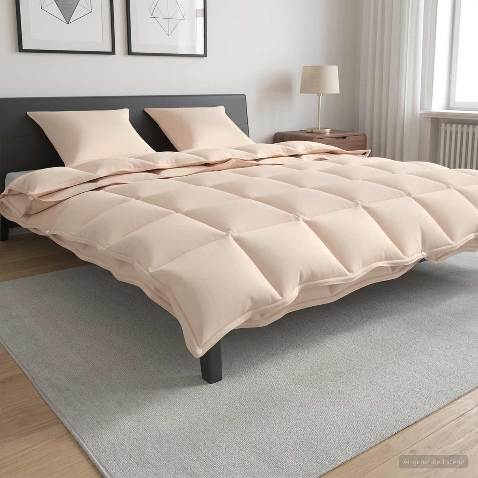Antklodė Smėlio 240 x 260 cm Kapokos pluoštas