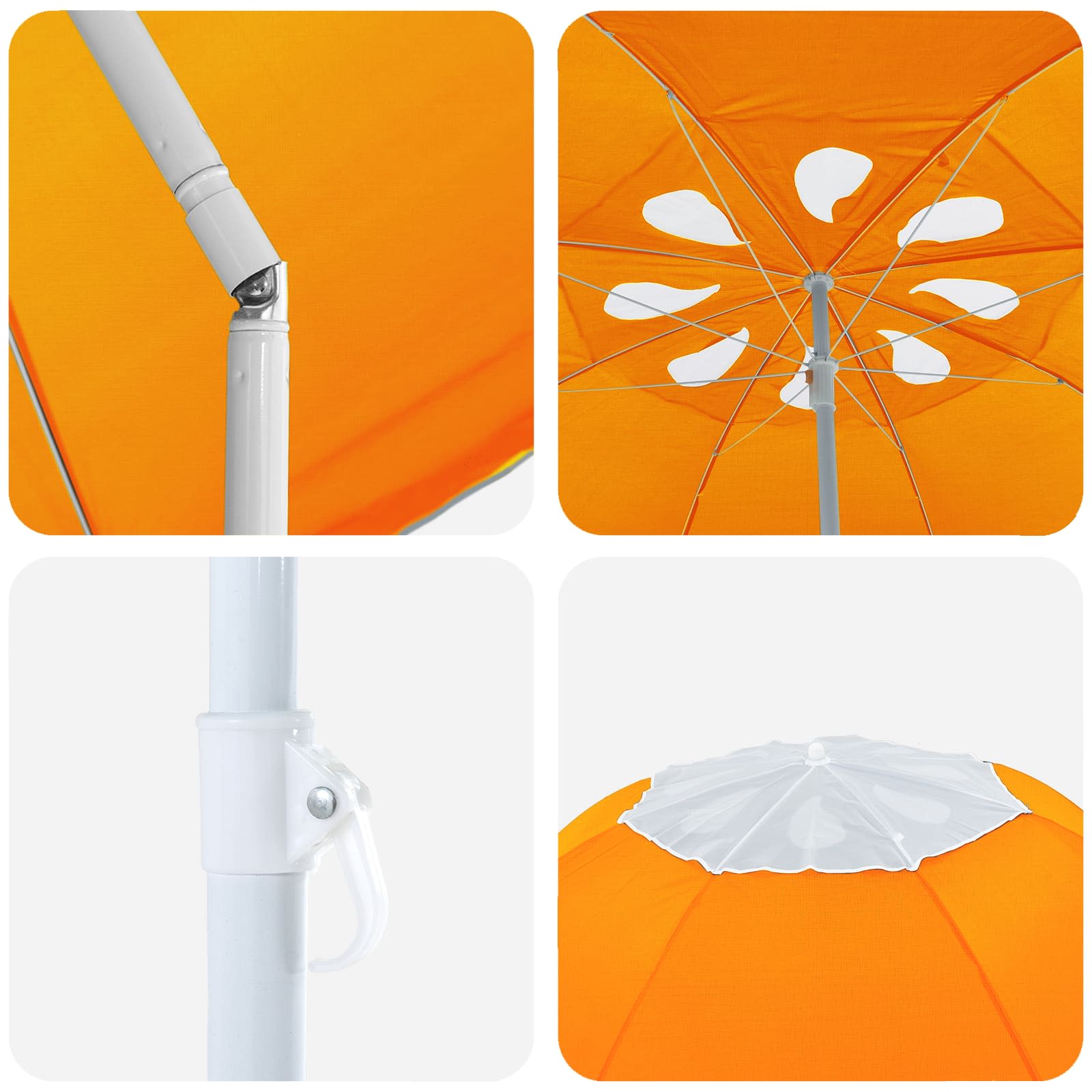 Sodo skėtis 160 cm 170T poliesteris Oranžinė