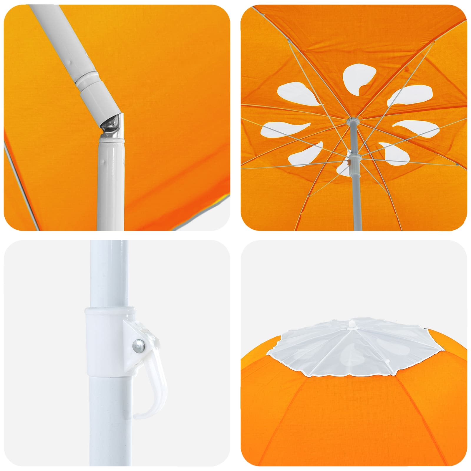 Sodo skėtis 240 cm 170T poliesteris Oranžinė