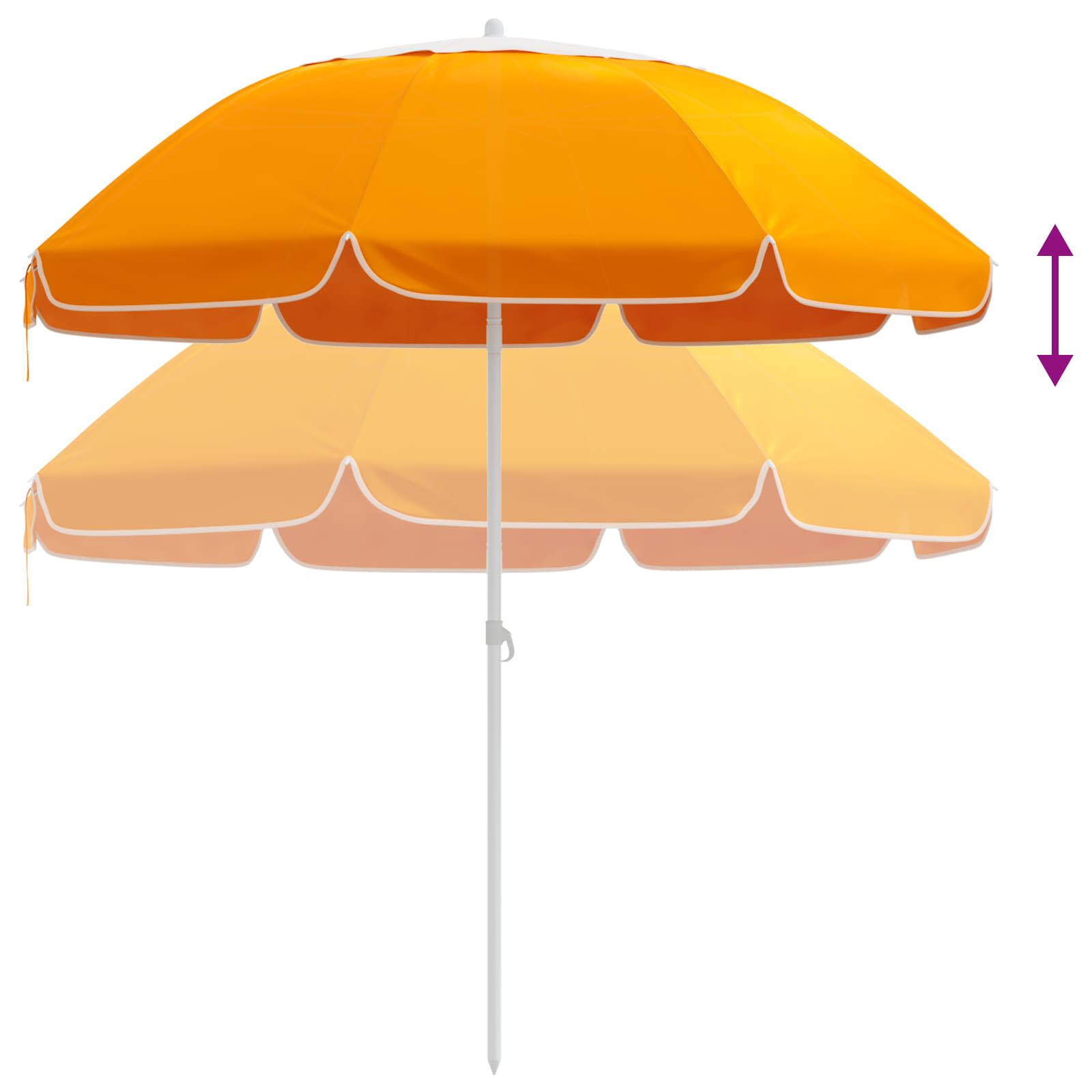 Sodo skėtis 240 cm 170T poliesteris Oranžinė