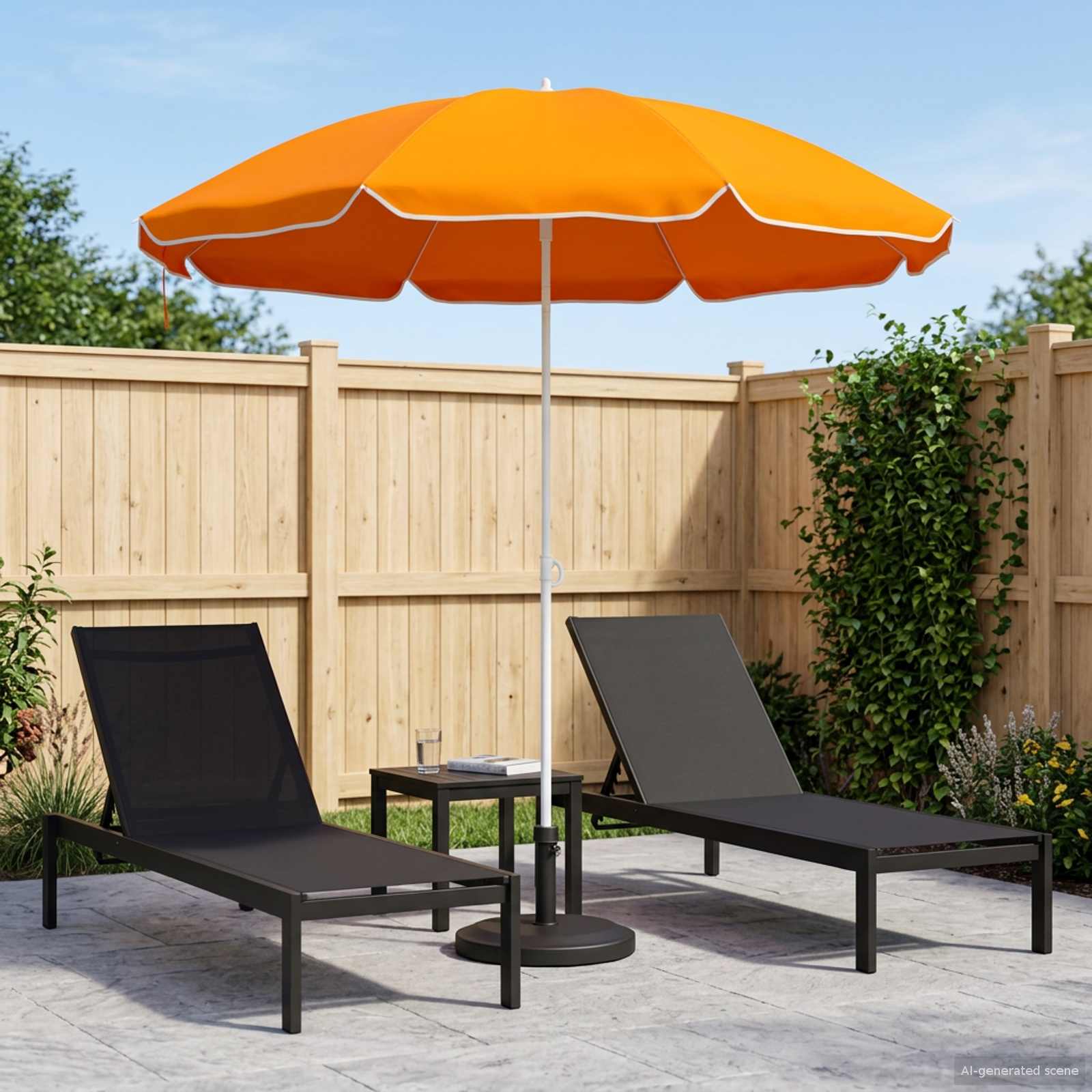 Sodo skėtis 240 cm 170T poliesteris Oranžinė
