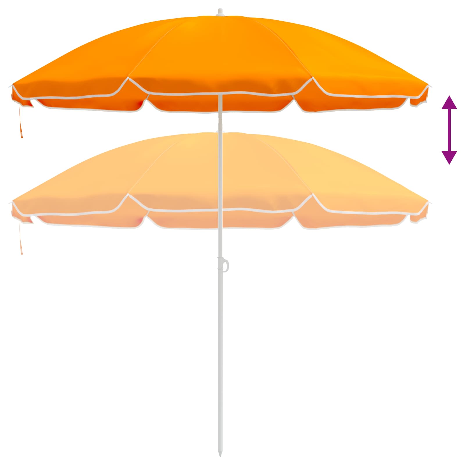 Sodo skėtis 240 cm 170T poliesteris Oranžinė