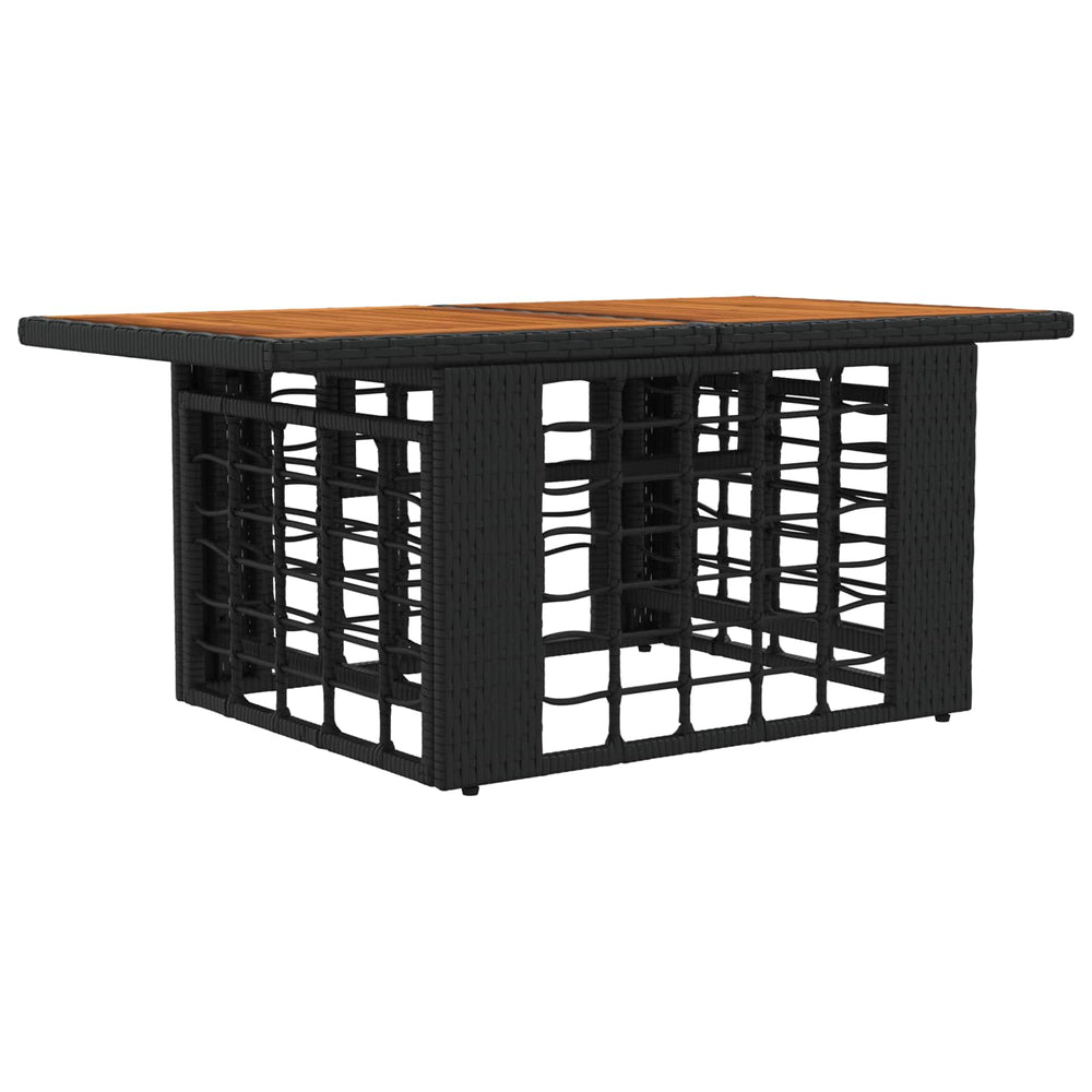 Sodo stalas Juoda ir natūrali 100 x 55 x 37 cm