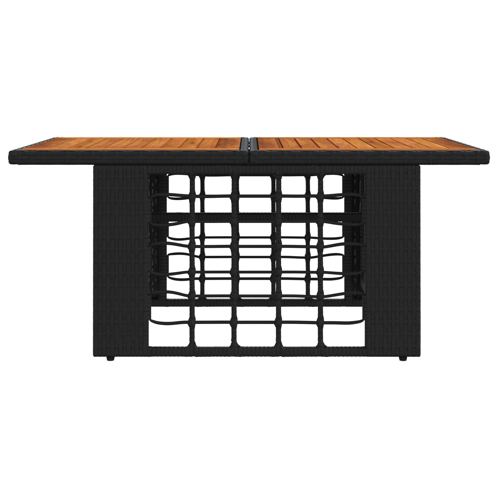Sodo stalas Juoda ir natūrali 100 x 55 x 37 cm
