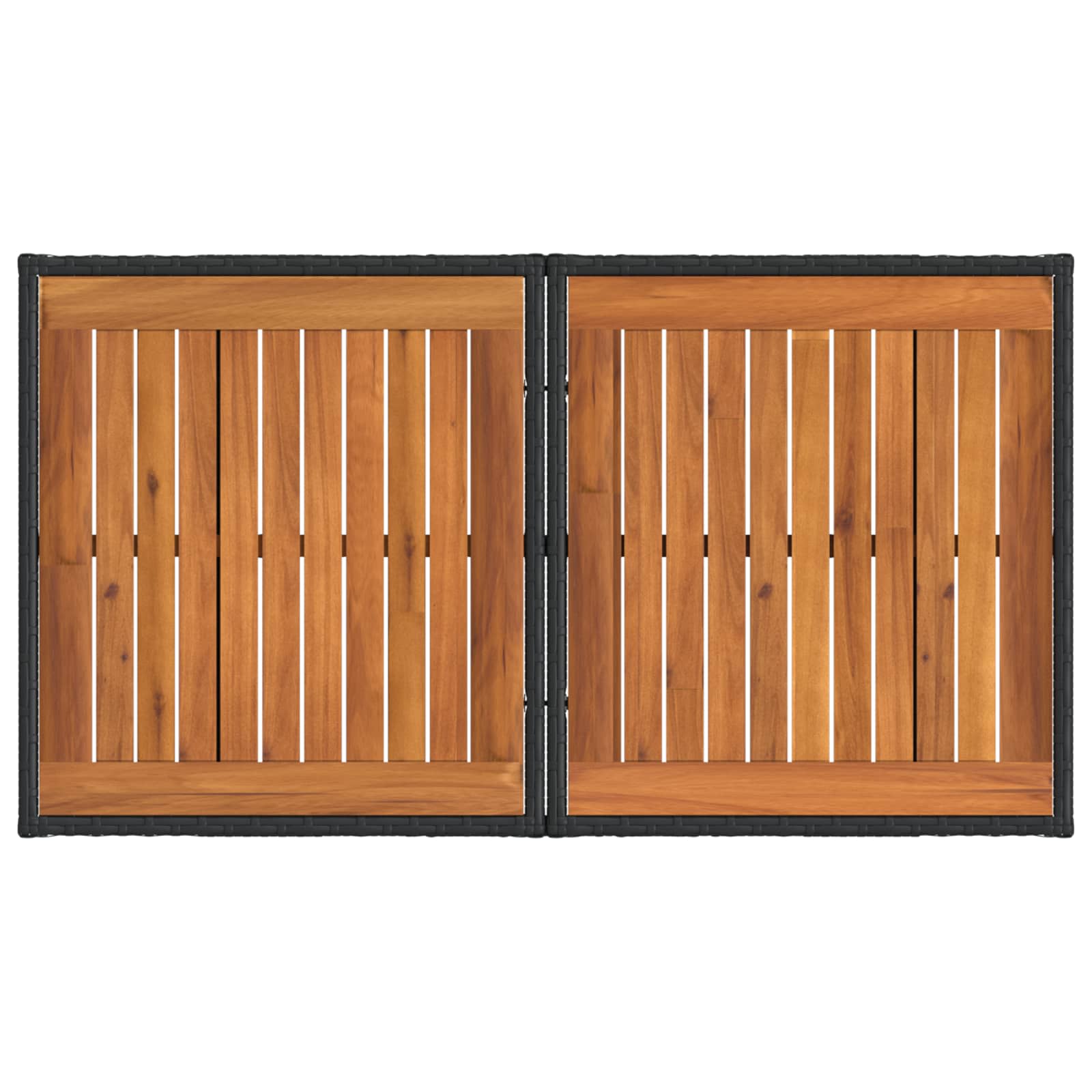 Sodo stalas Juoda ir natūrali 100 x 55 x 37 cm