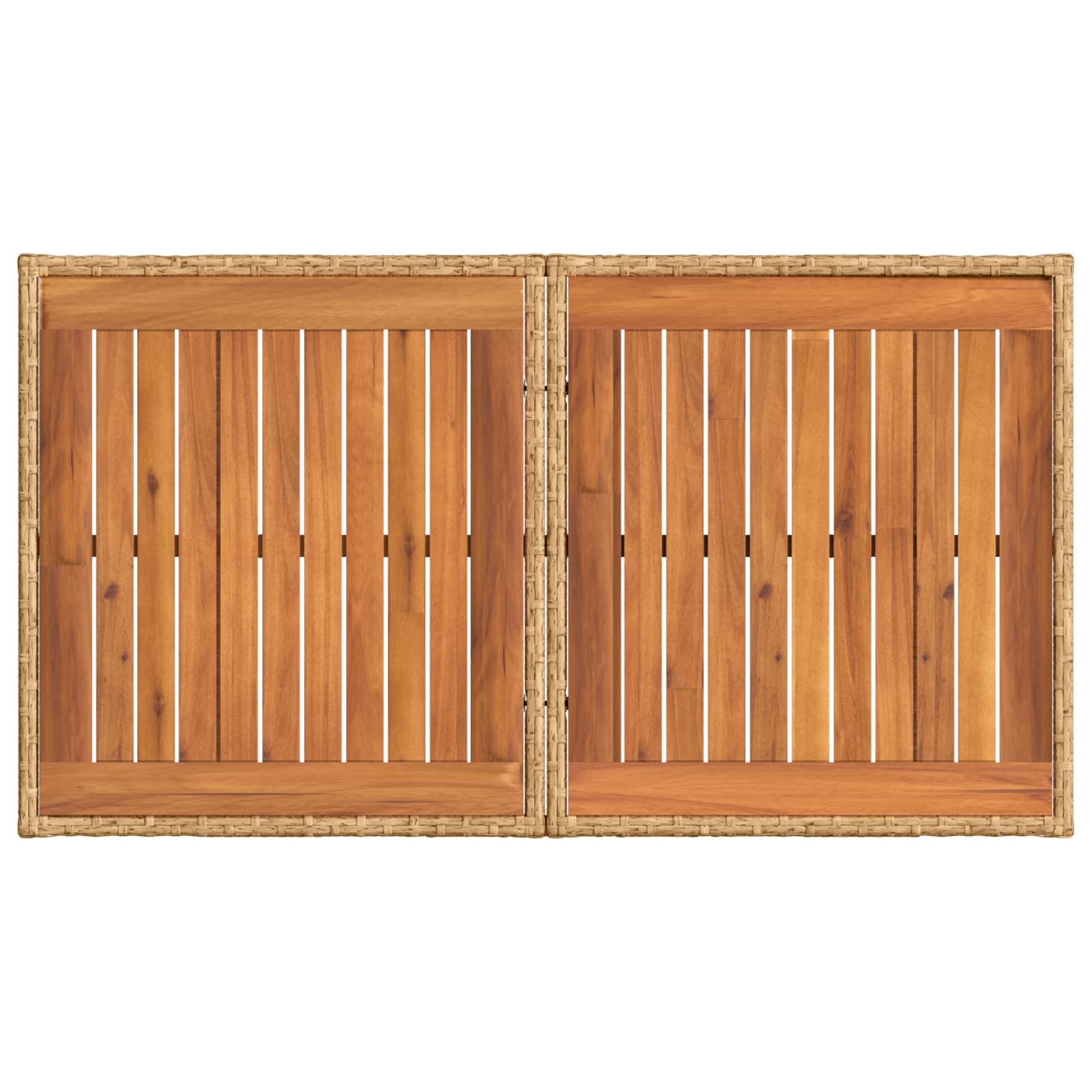 Sodo stalas Natūrali 100 x 55 x 37 cm PE Rattan ir Stiklas