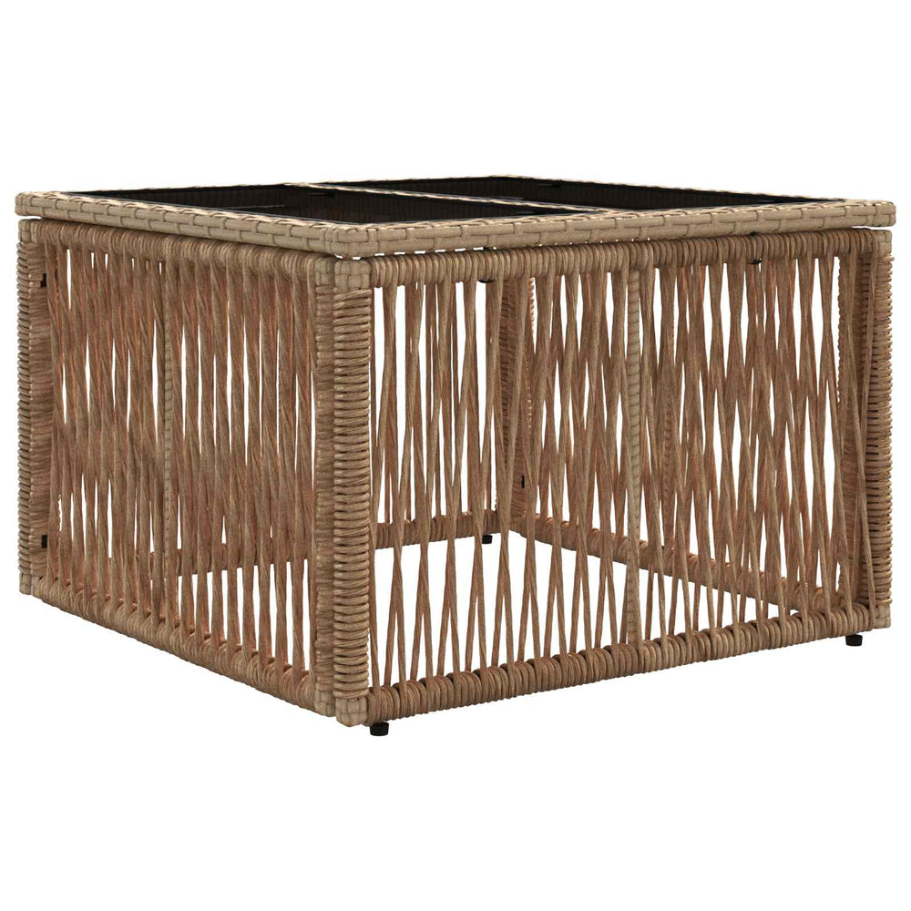 Sodo stalas Bežinė ir juoda 55 x 55 x 37 cm