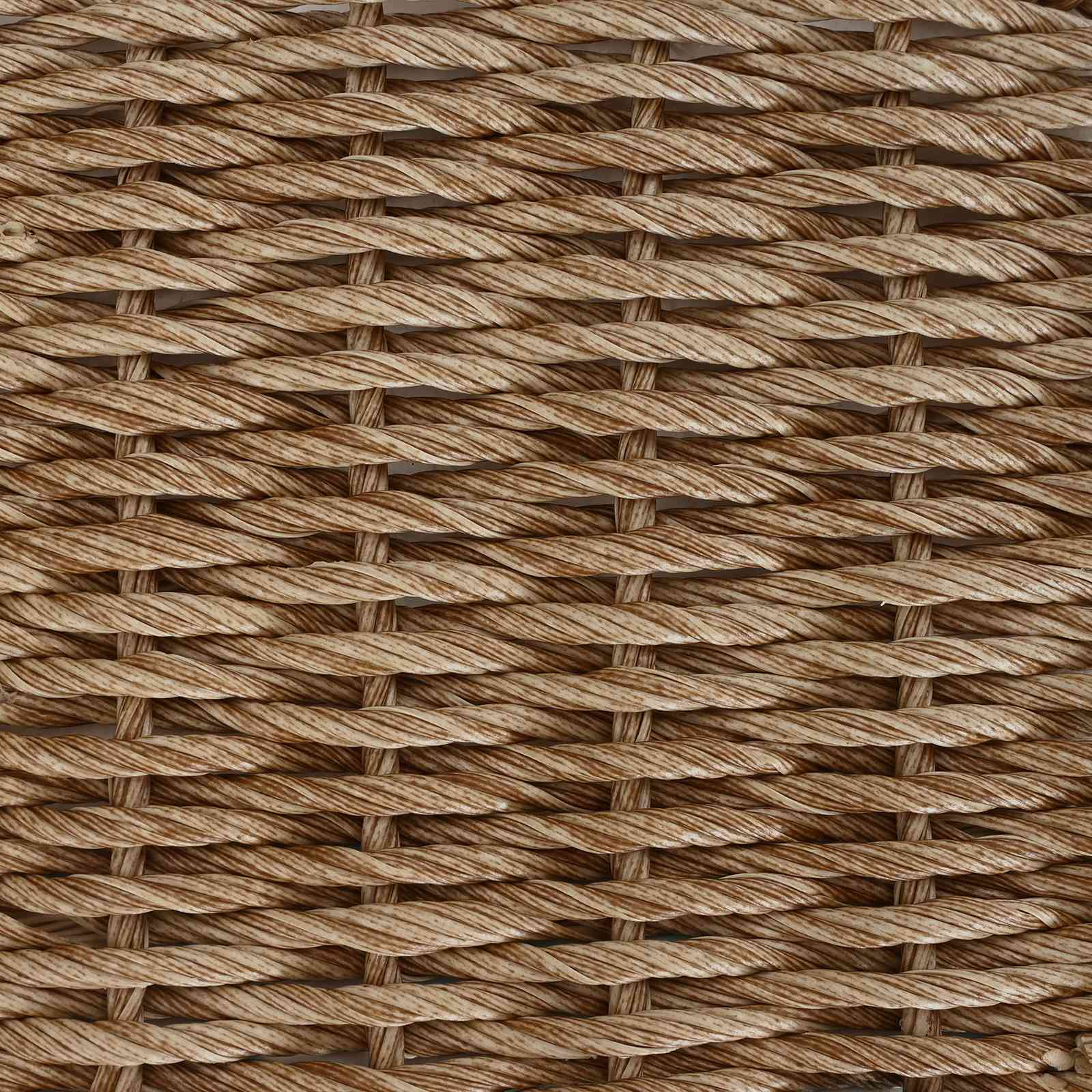 Sodo stalas Smėlio 100 x 55 x 37 cm PE Rattan ir Stiklas