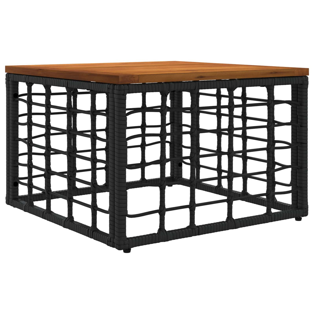 Sodo stalas Juoda ir natūrali 55 x 55 x 37 cm