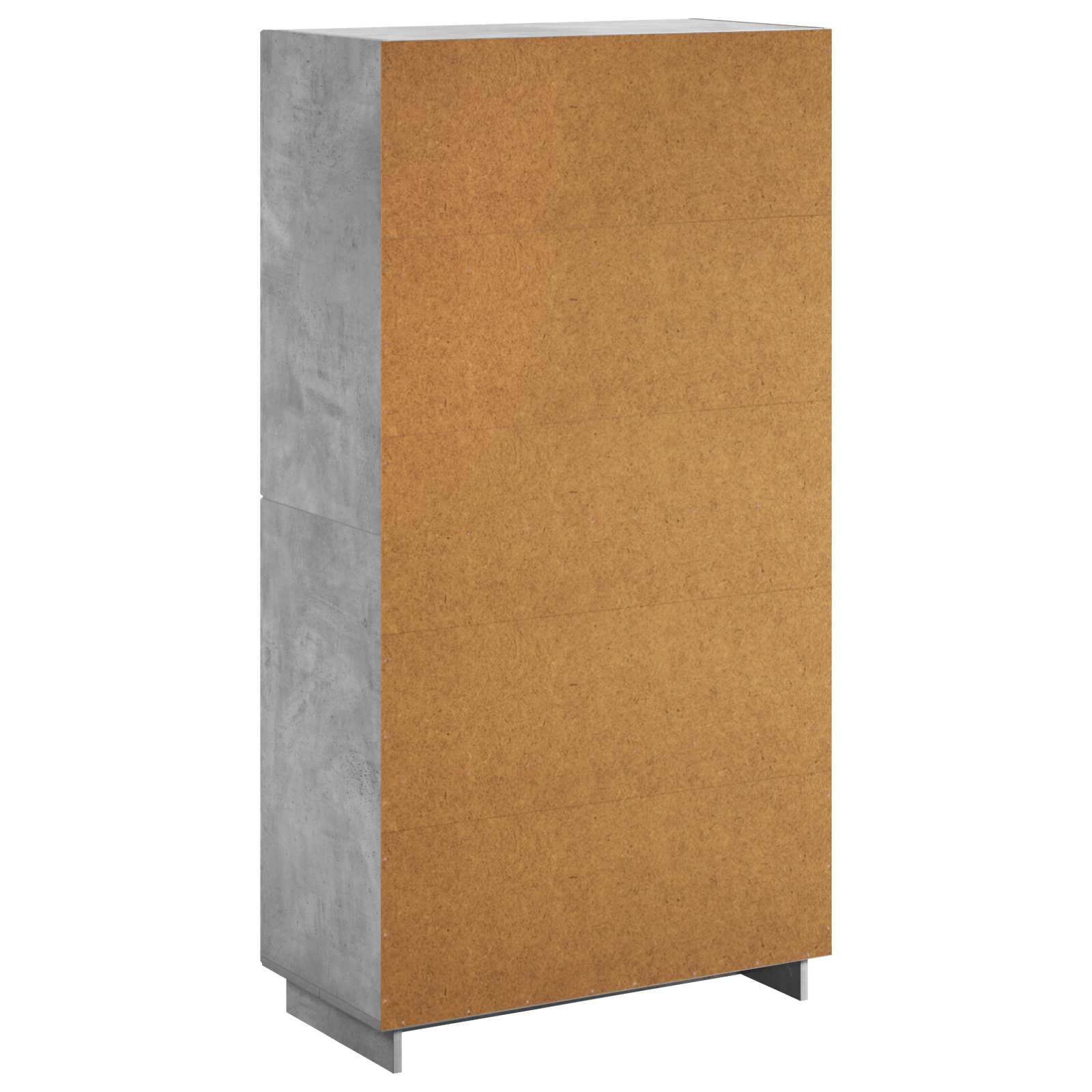 Aukšta komoda Betono pilka 79 x 41 x 151 cm Apdirbta mediena