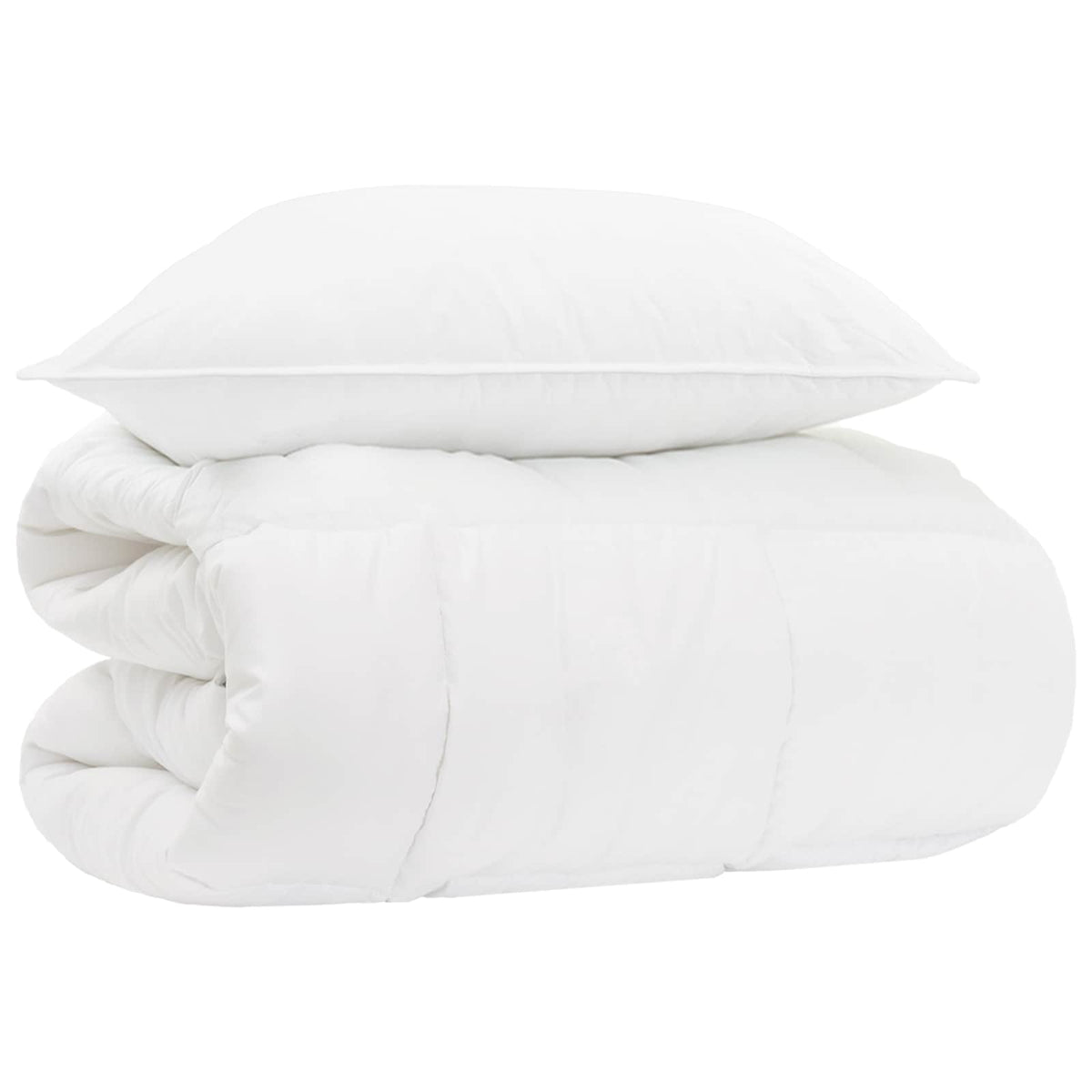 Antklodžių rinkinys su pagalve 2 pcs Balta Bambukas