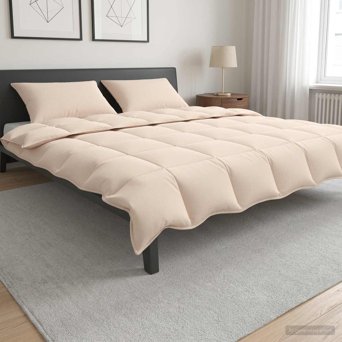 Antklodžių rinkinys 2 vnt. 200 x 220 cm Visoms sezonams Smėlio