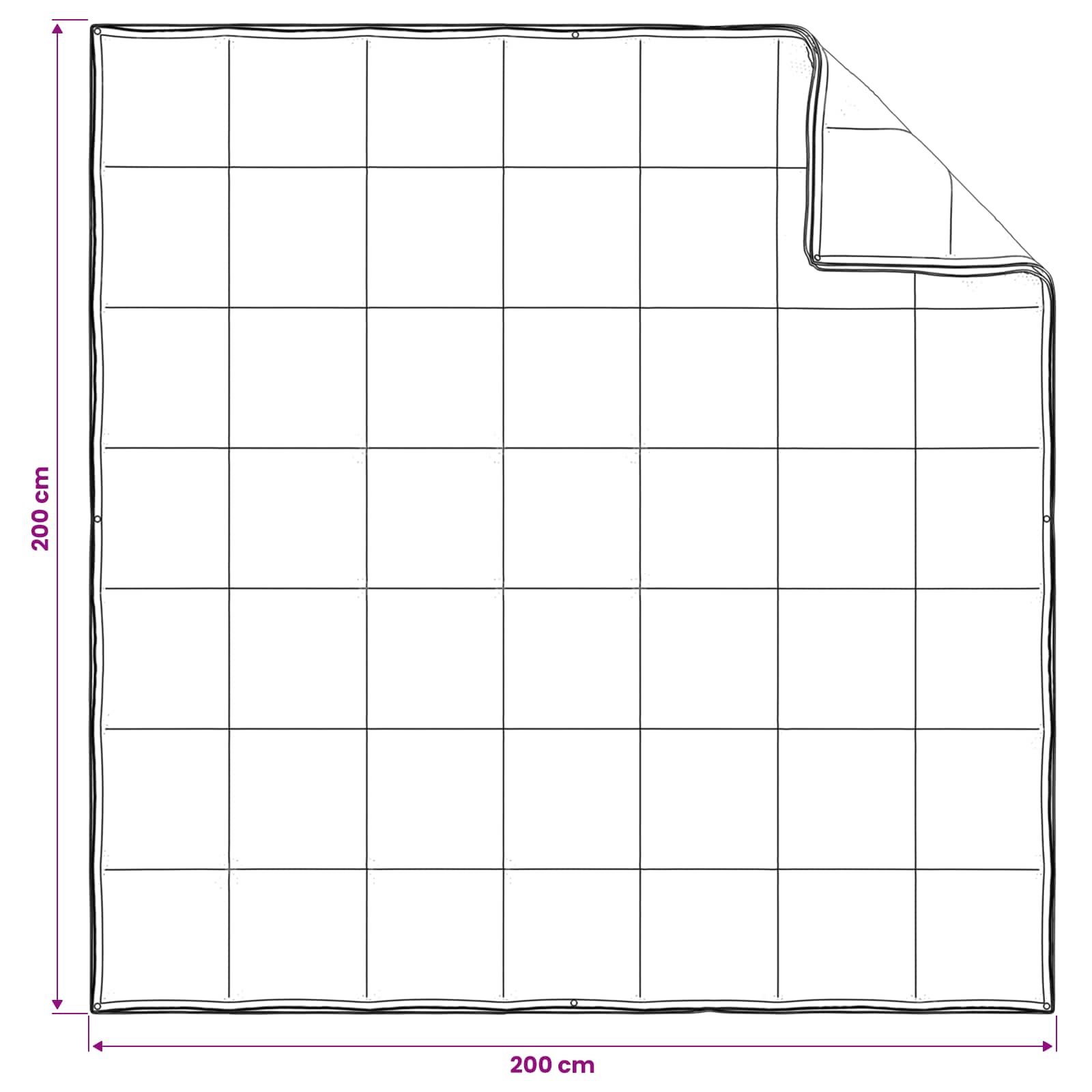 Antklodžių rinkinys 3 vnt. 200 x 200 cm Visoms sezonams Balta