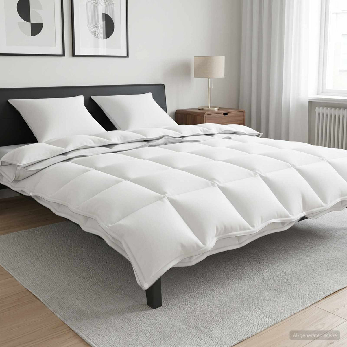 Antklodžių rinkinys 3 vnt. 240 x 220 cm Visoms sezonams Balta