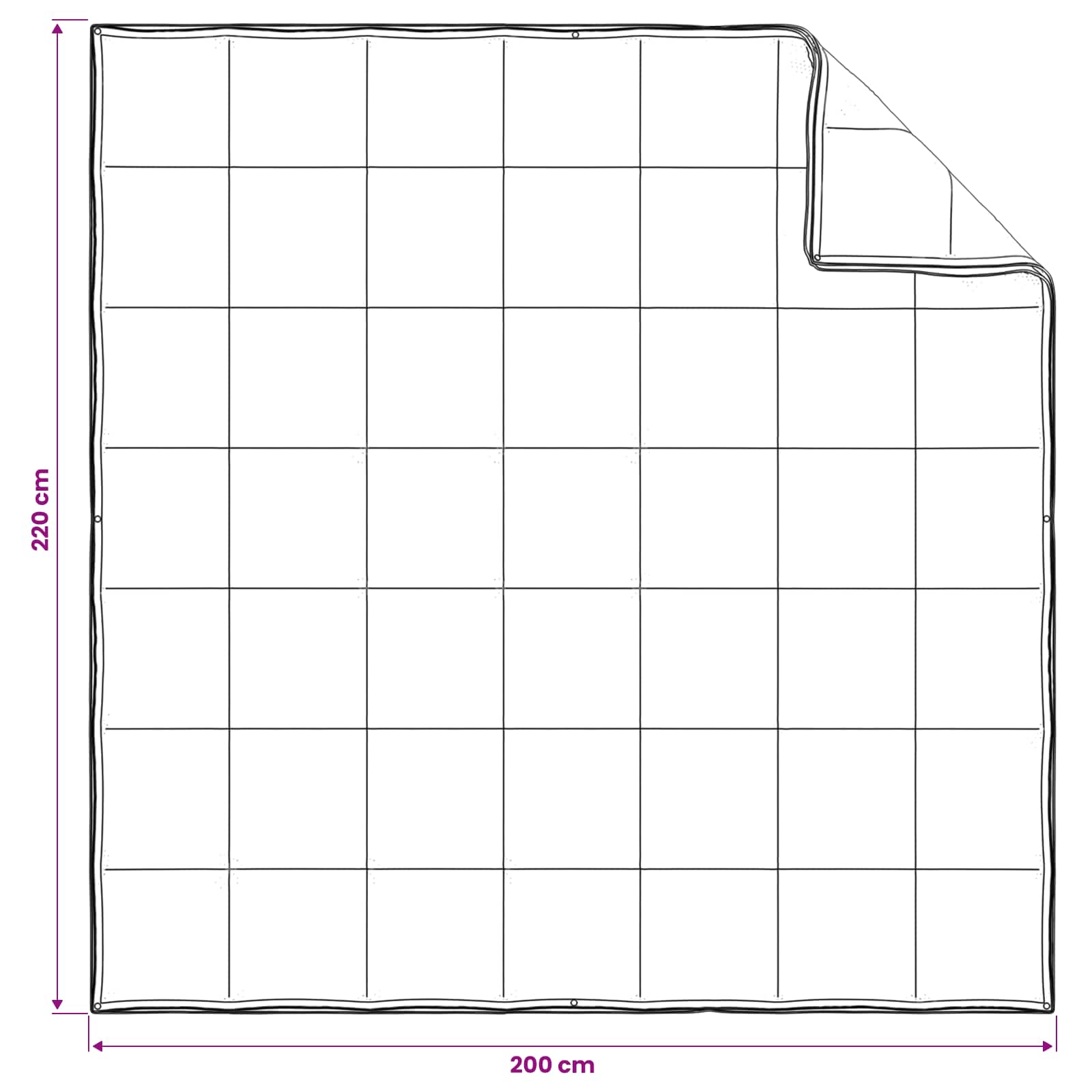 Antklodžių rinkinys 3 vnt. 200 x 220 cm Visoms sezonams Balta