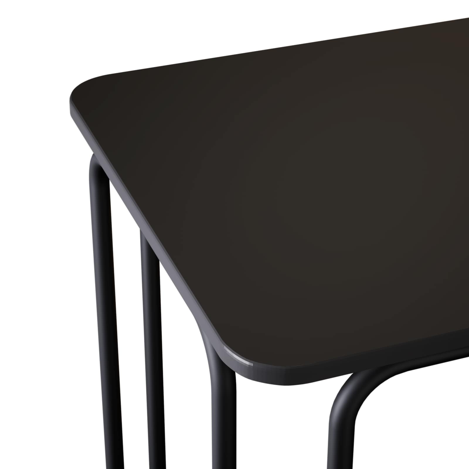 Valgomojo stalas 100 x 50 x 75 cm Apdirbta mediena Juoda
