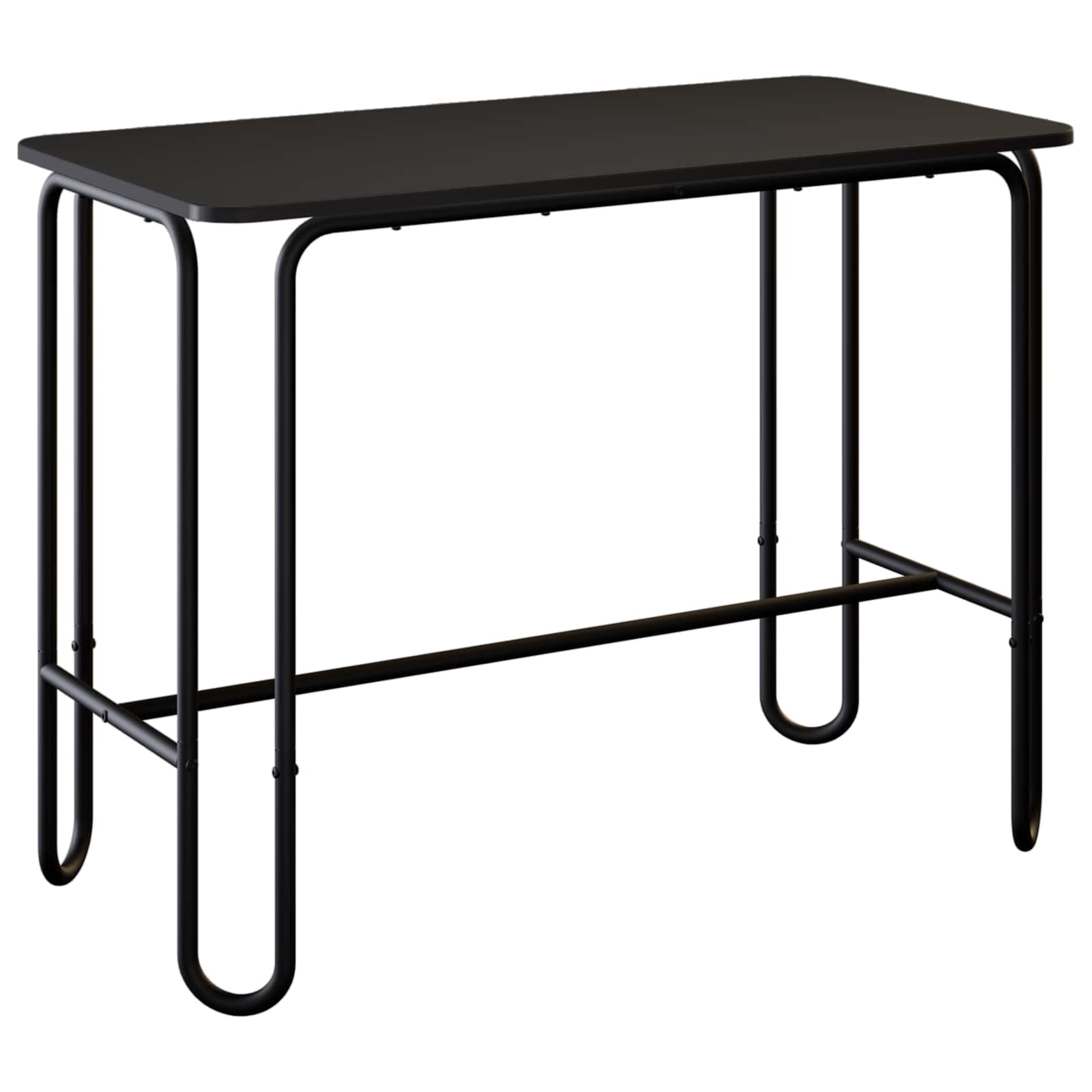 Valgomojo stalas 100 x 50 x 75 cm Apdirbta mediena Juoda