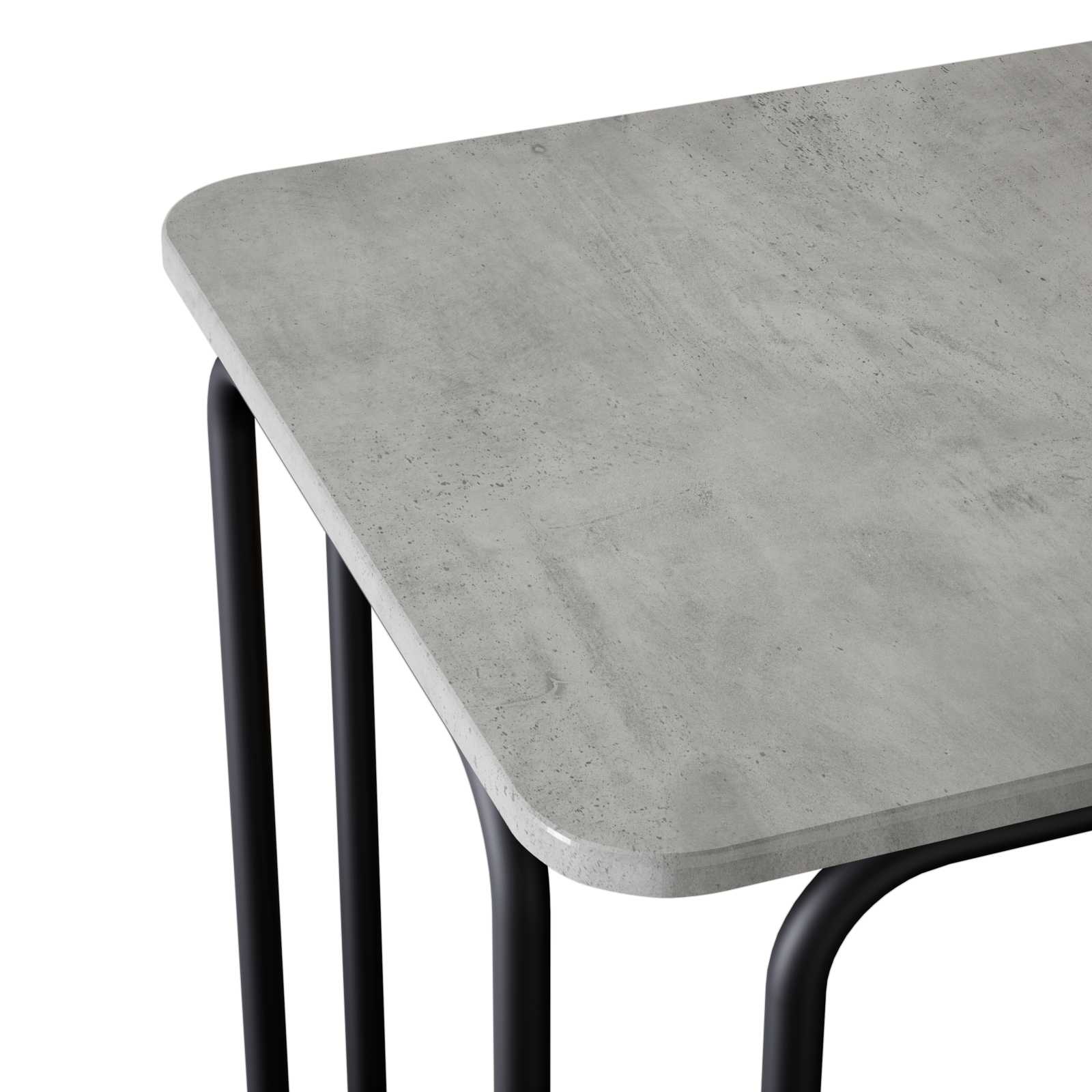 Valgomojo stalas 100 x 50 x 75 cm Apdirbta mediena Betono pilka