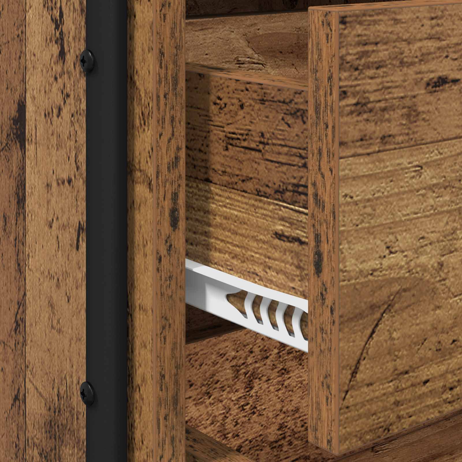 Šalia lovos spintelė Sendintos medienos Apdirbta mediena