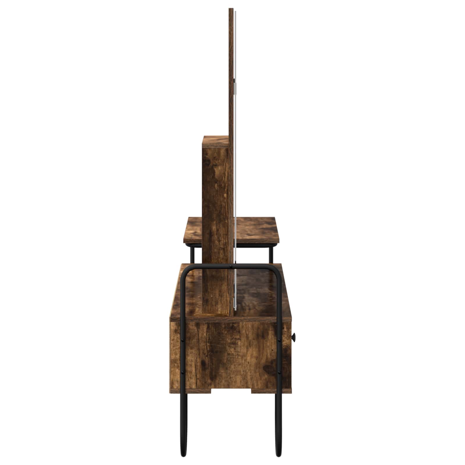 Makiažo stalas su stalčių Dūminio ąžuolo 100 x 36,5 x 136 cm