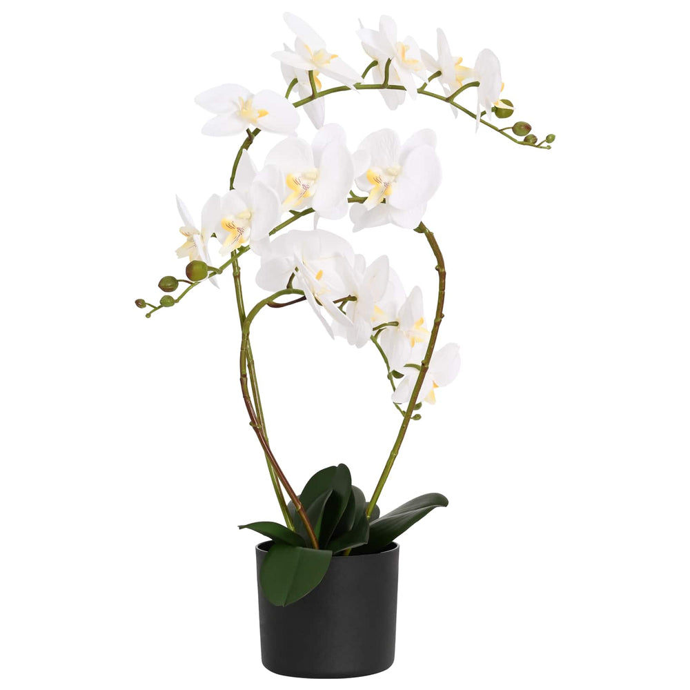 Dirbtinė orchidėja su vazonu Balta 45 x 15 x 65 cm