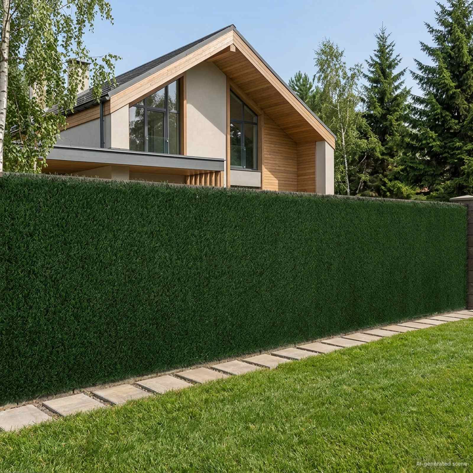 Dirbtinė tvora Tamsiai žalia 1 x 4 m PVC ir Plienas
